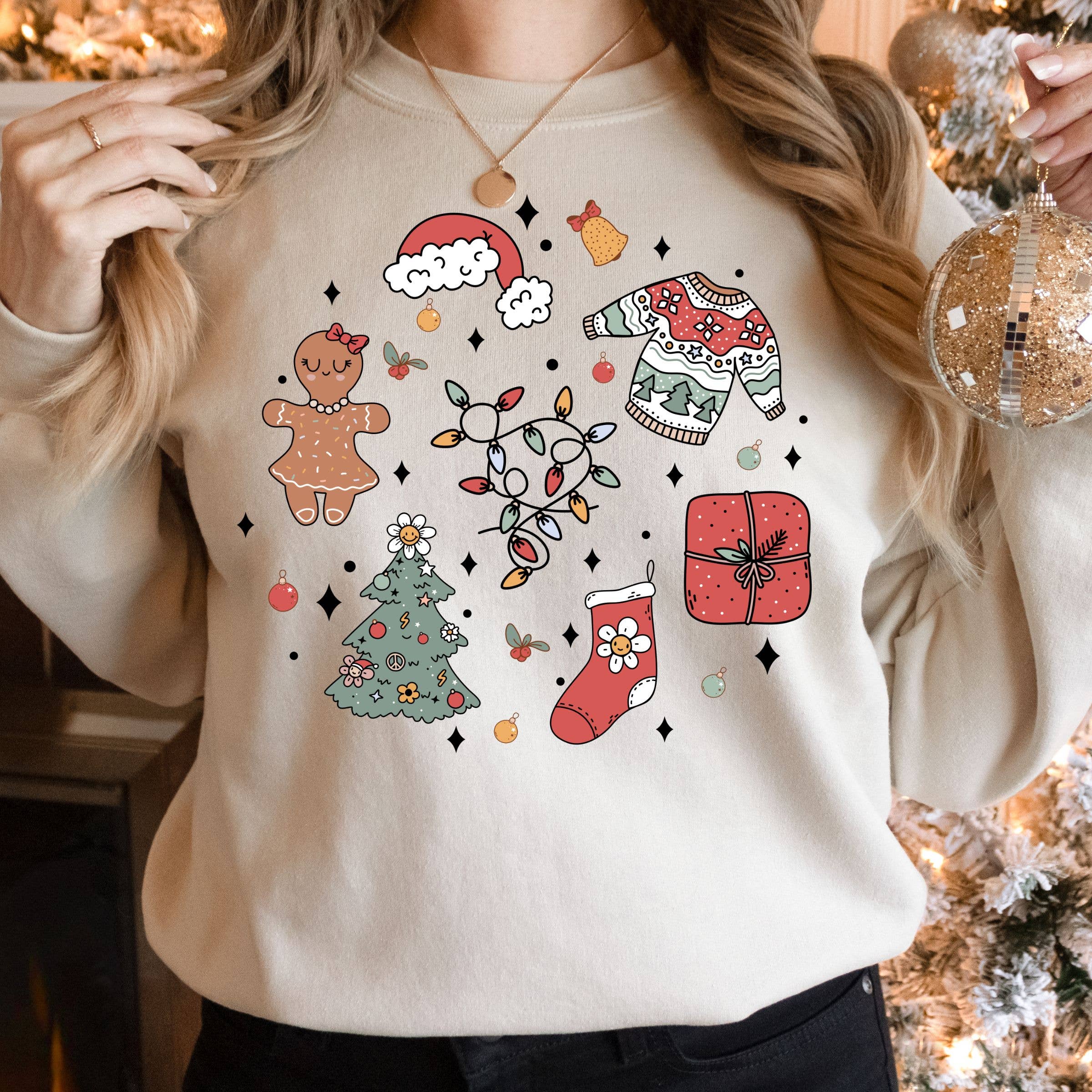Festive Christmas Sweatshirt - Christmas Tee - Graphic Tee Hoodie | PodTeesHub.com