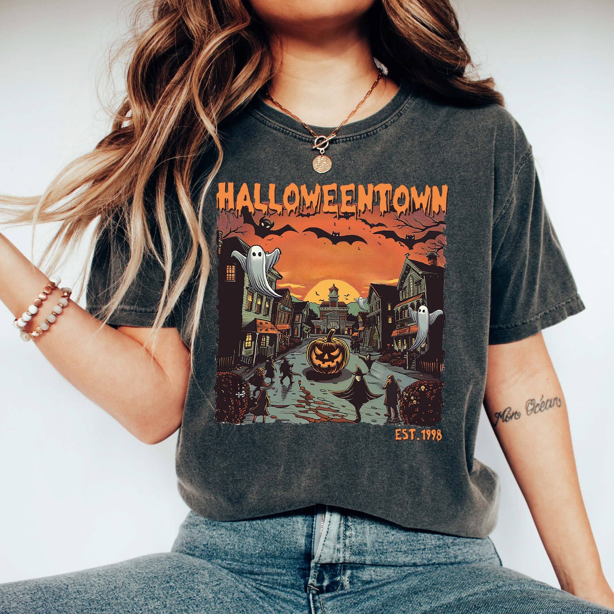 Halloweentown Est 1998 Shirt - Retro Fall Halloween Tee Hoodie, Sweatshirt | PodTeesHub.com