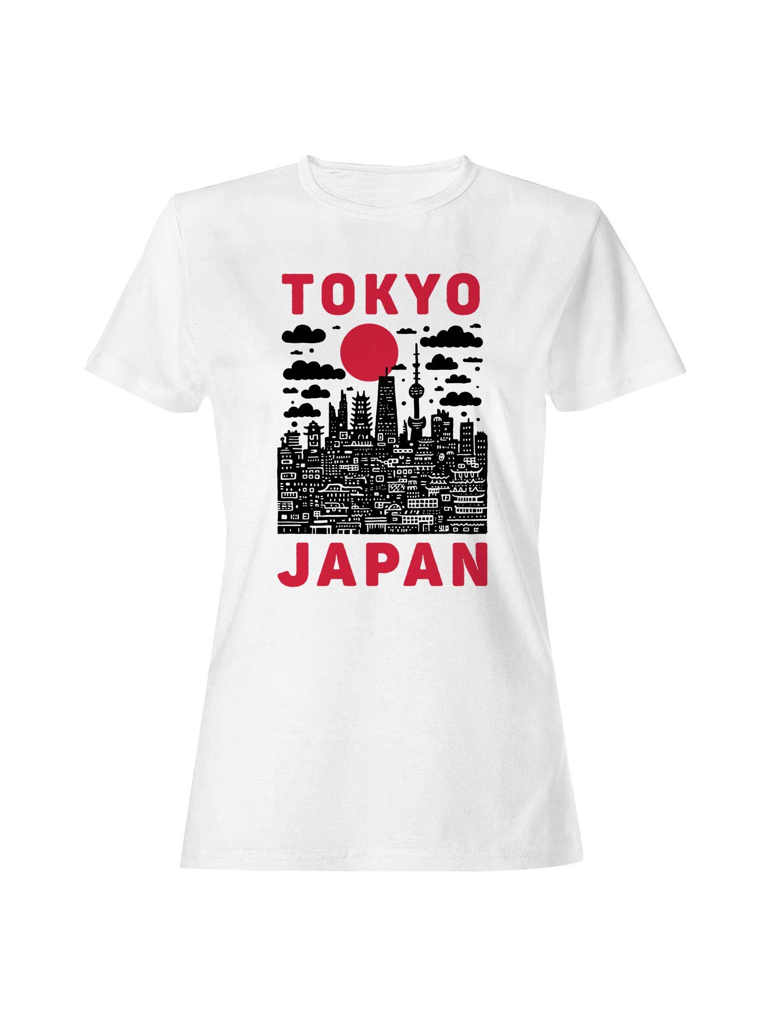 Tokyo Japan Grunge Skyline Art Women's T-Shirt Hoodie, Sweatshirt | PodTeesHub.com