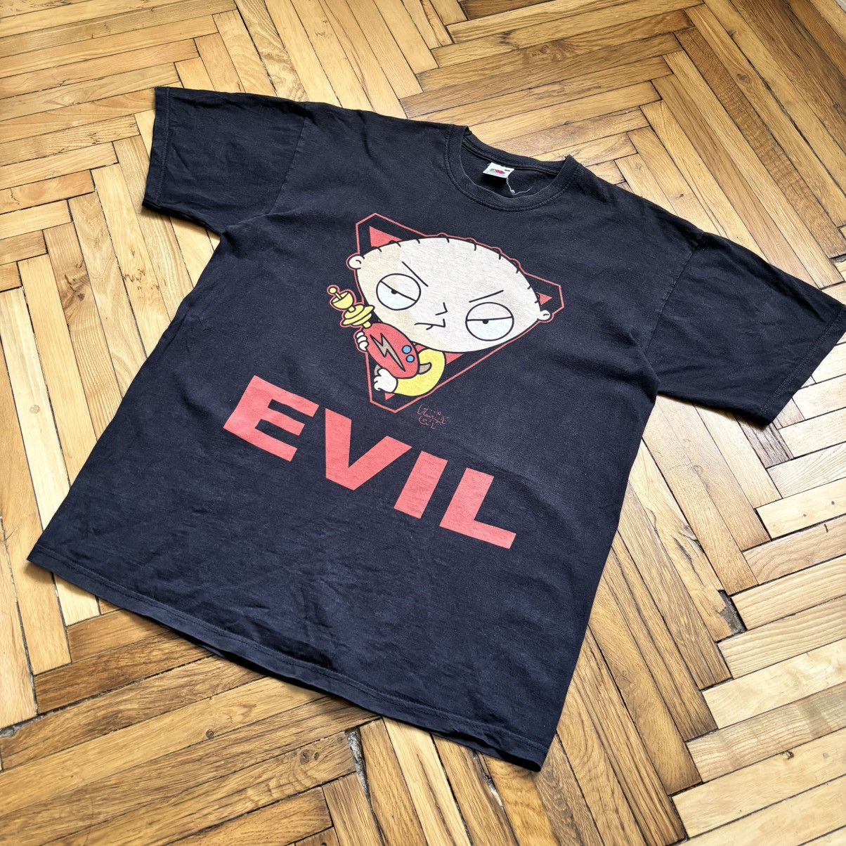 Vintage Family Guy Stewie Evil Boxy T Shirt Y2k Hoodie, Sweatshirt | PodTeesHub.com