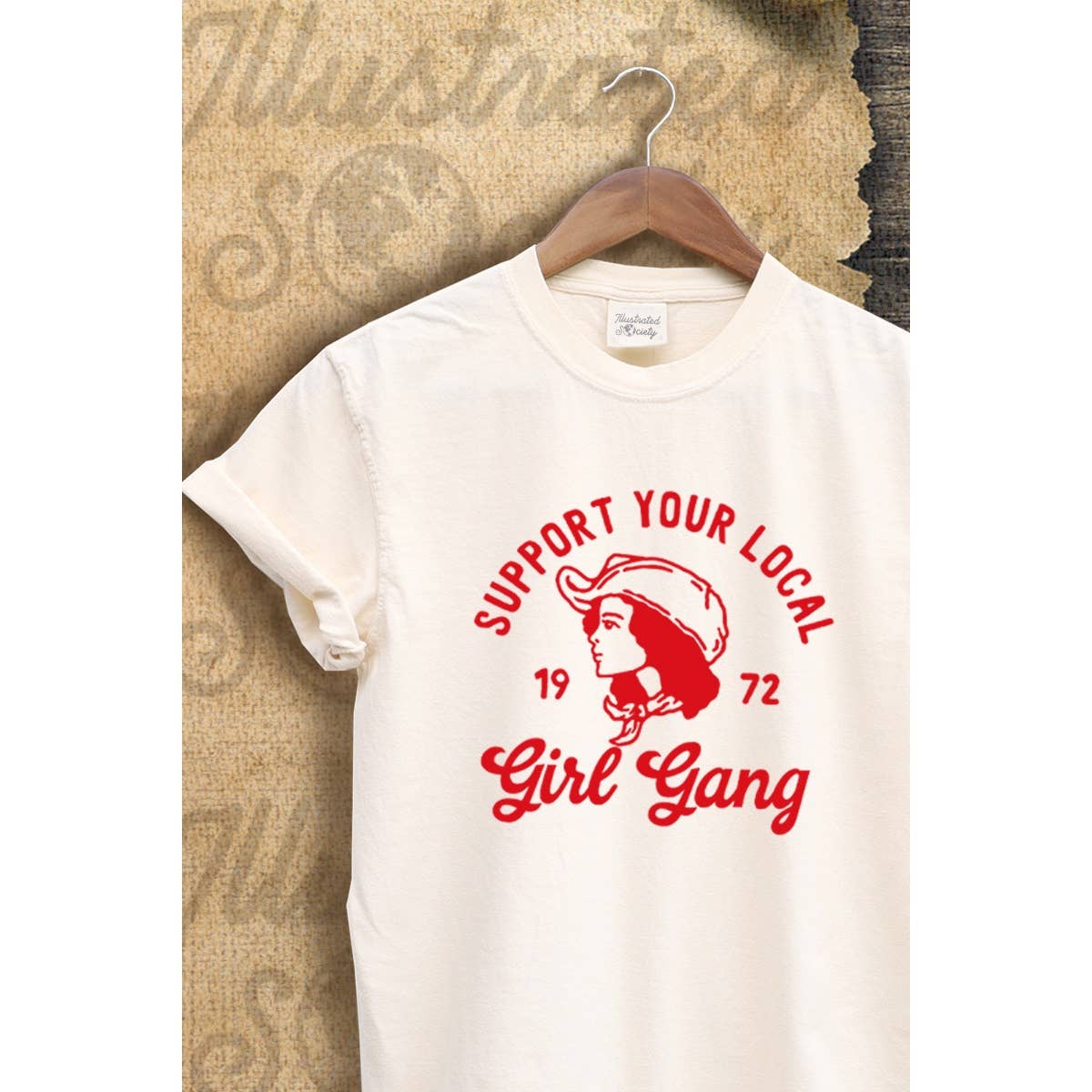 Support Your Local Girl Gang Vintage Graphic  Tee Hoodie, Sweatshirt | PodTeesHub.com