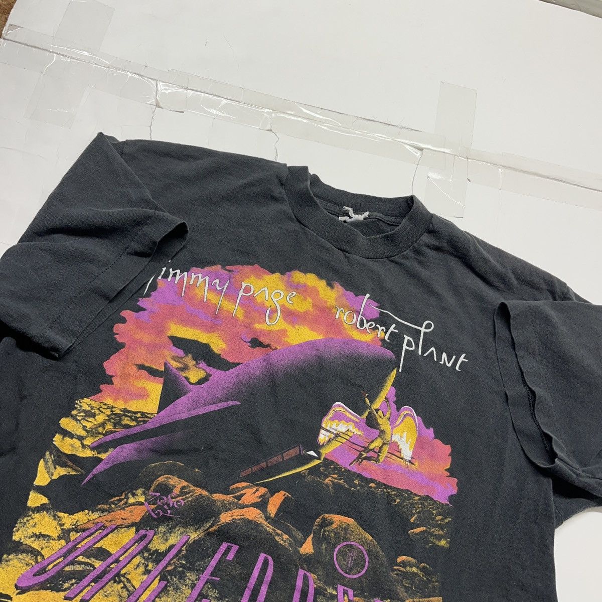 Vintage 1995 Jimmy Page Robert Plant Unledded Tour Tee Hoodie, Sweatshirt | PodTeesHub.com