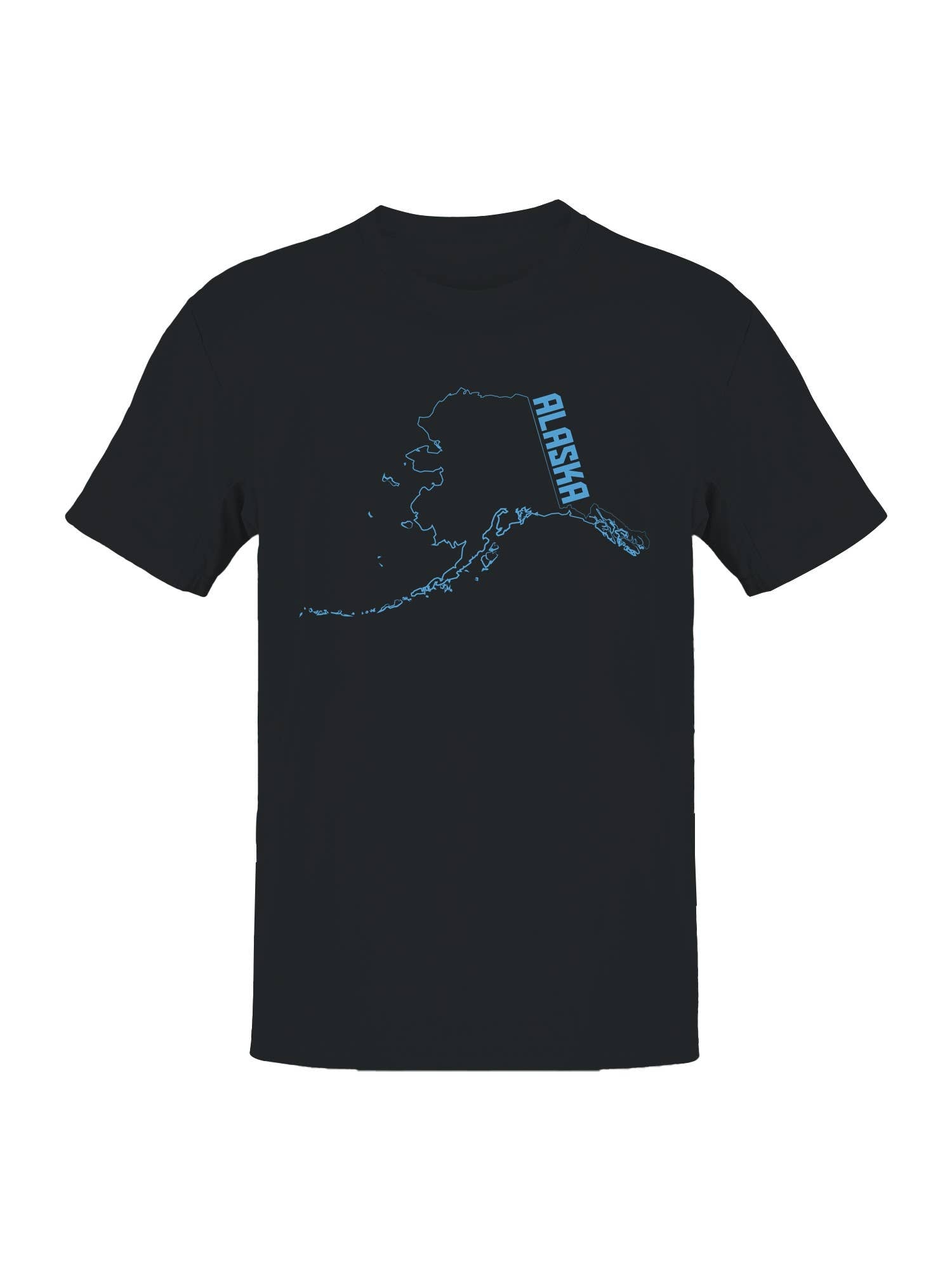 Alaska Map Art Print Men's T-Shirt Hoodie, Sweatshirt | PodTeesHub.com