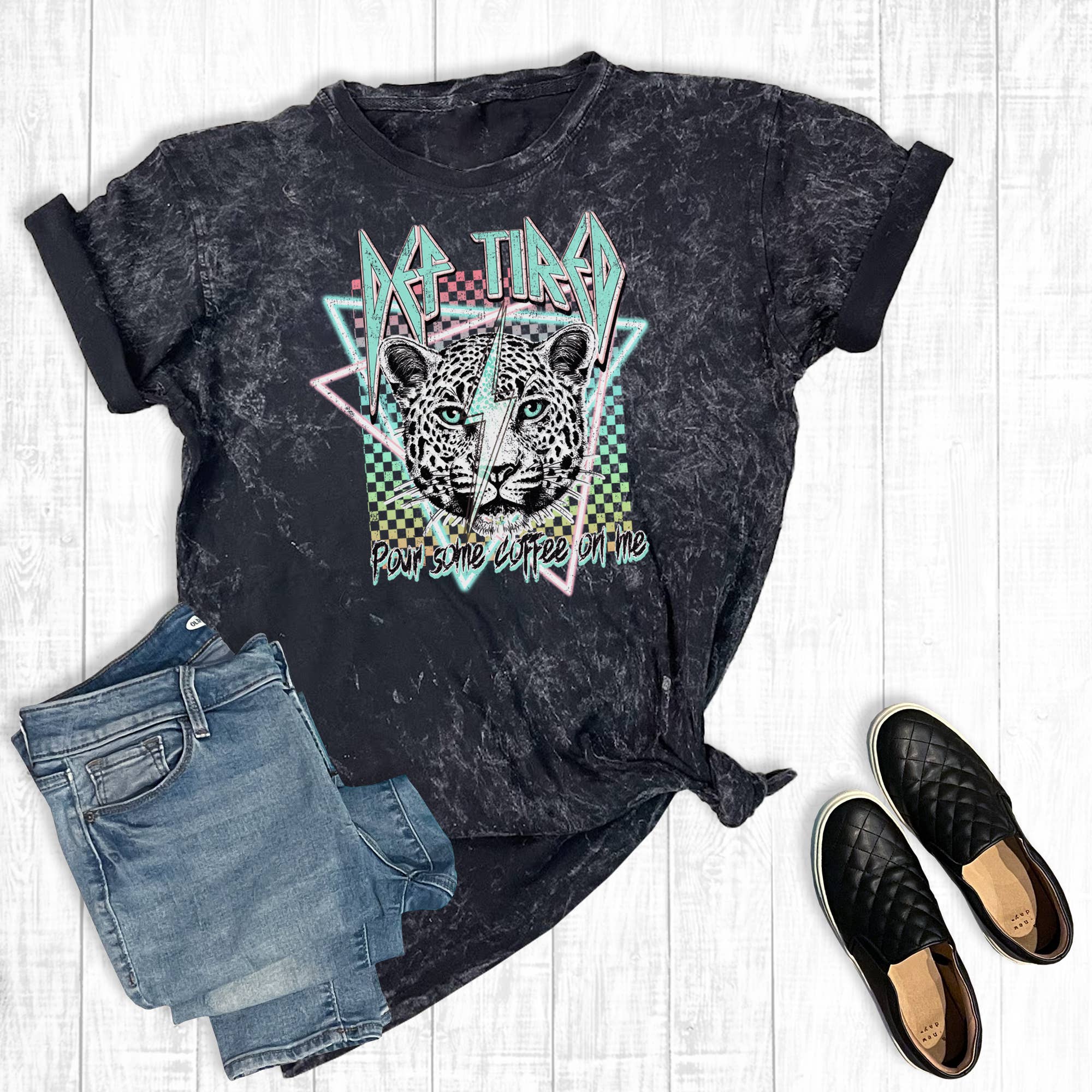 Def Tired Mama Mineral Wash Graphic Tee Hoodie, Sweatshirt | PodTeesHub.com