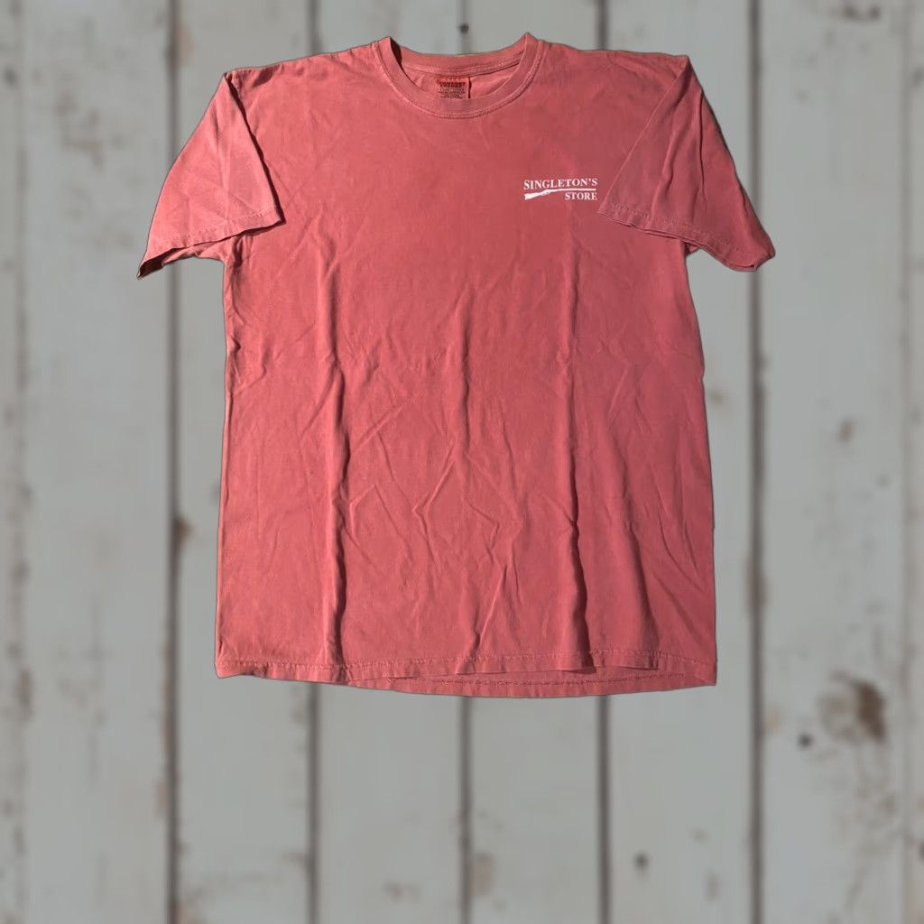 Vintage Vermont Proctor Singleton S Store Red Short Sleeve T Shirt Mens Large Crew Neck Cotton Hoodie, Sweatshirt