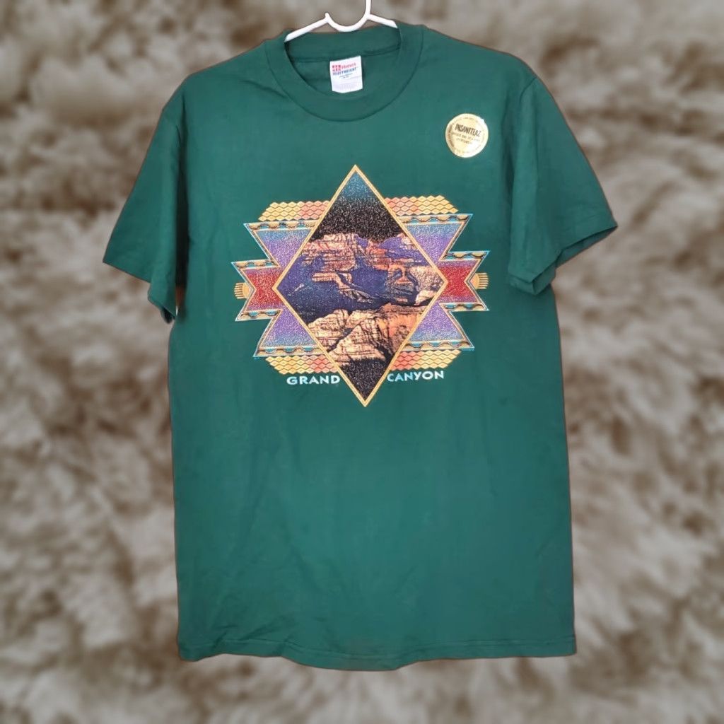 Vintage Grand Canyon T Shirt Men Medium Green 90s Brand New T Shirt Hoodie, Sweatshirt | PodTeesHub.com