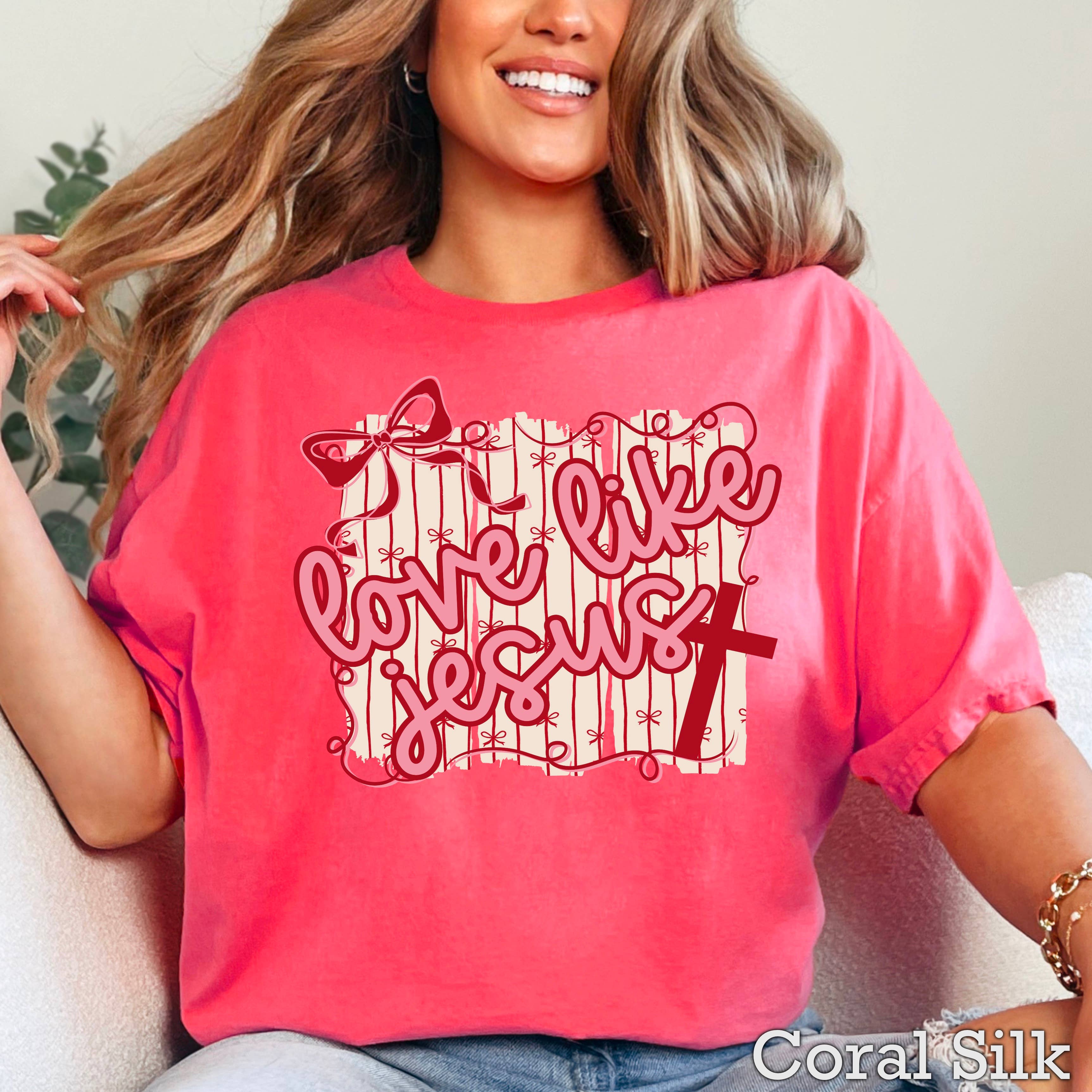 Love Like Jesus Valentine’S Day Graphic T-Shirt | Gildan Hoodie, Sweatshirt | PodTeesHub.com