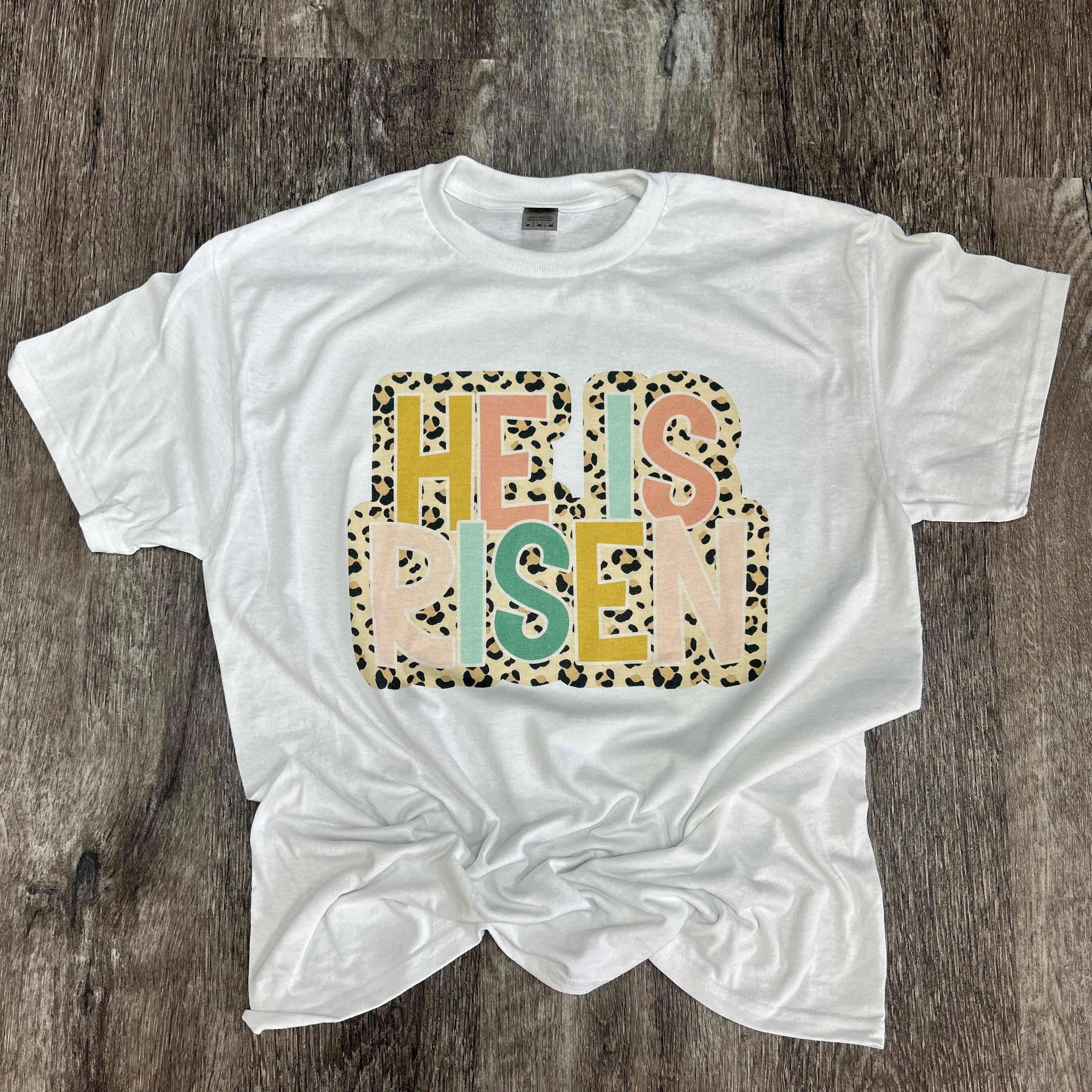 He Is Risen On White Tee Hoodie, Sweatshirt | PodTeesHub.com