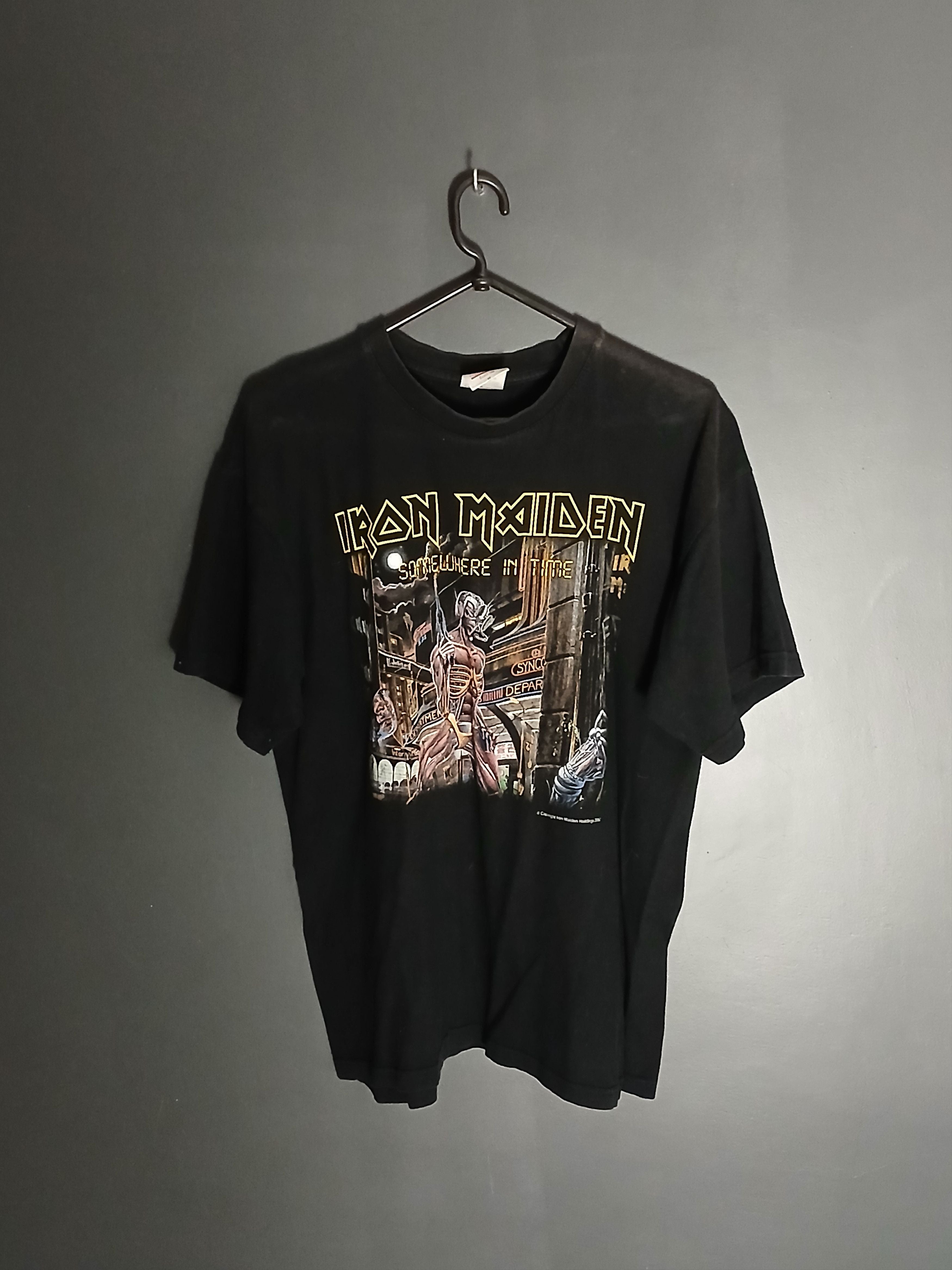 Iron Maiden X Vintage Vintage 2002 Iron Maiden Somewhere In Timet Shirt Hoodie, Sweatshirt | PodTeesHub.com