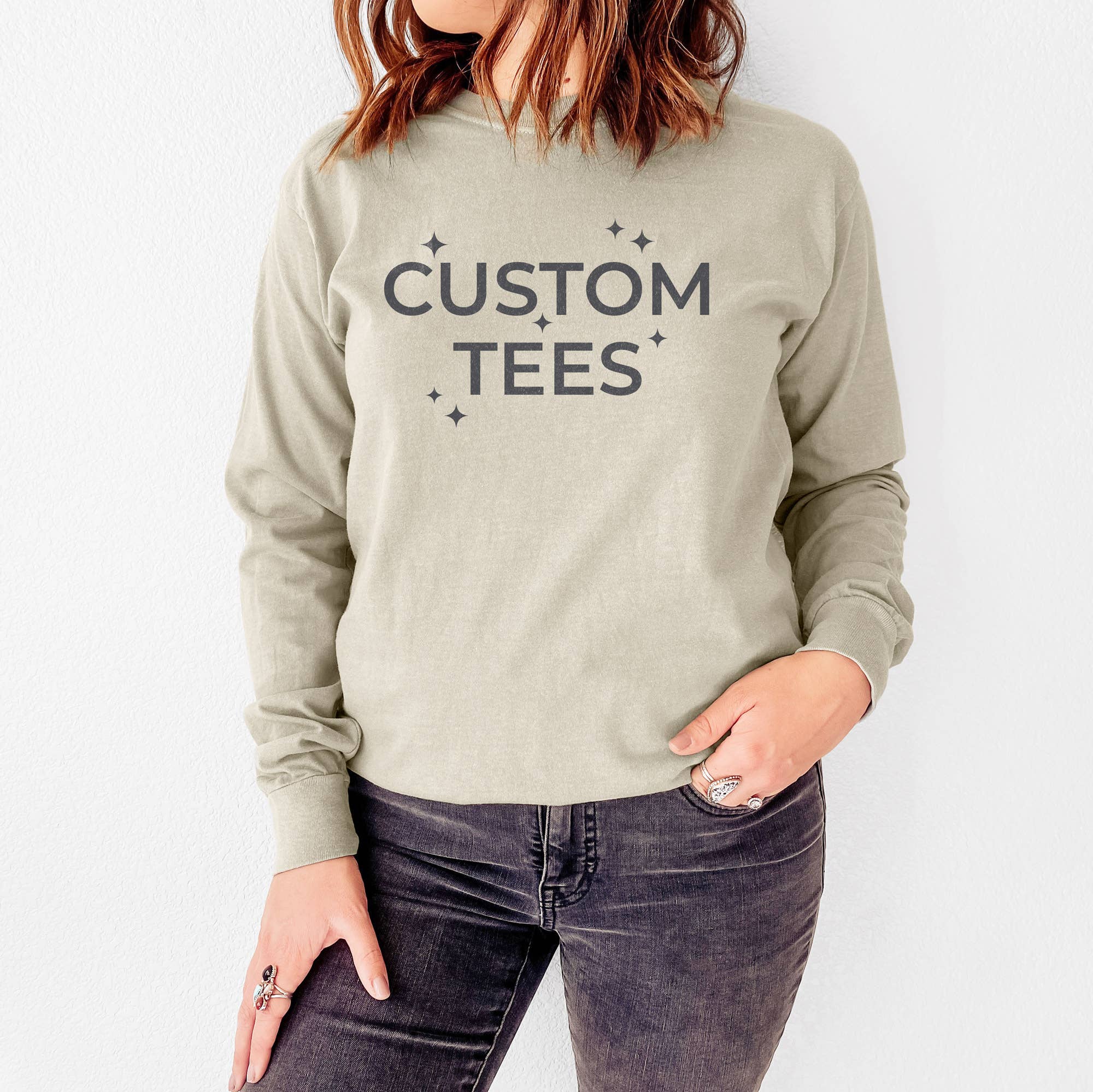 Custom Comfort Colors Long Sleeve Tee, Name Location or Logo Hoodie, Sweatshirt | PodTeesHub.com