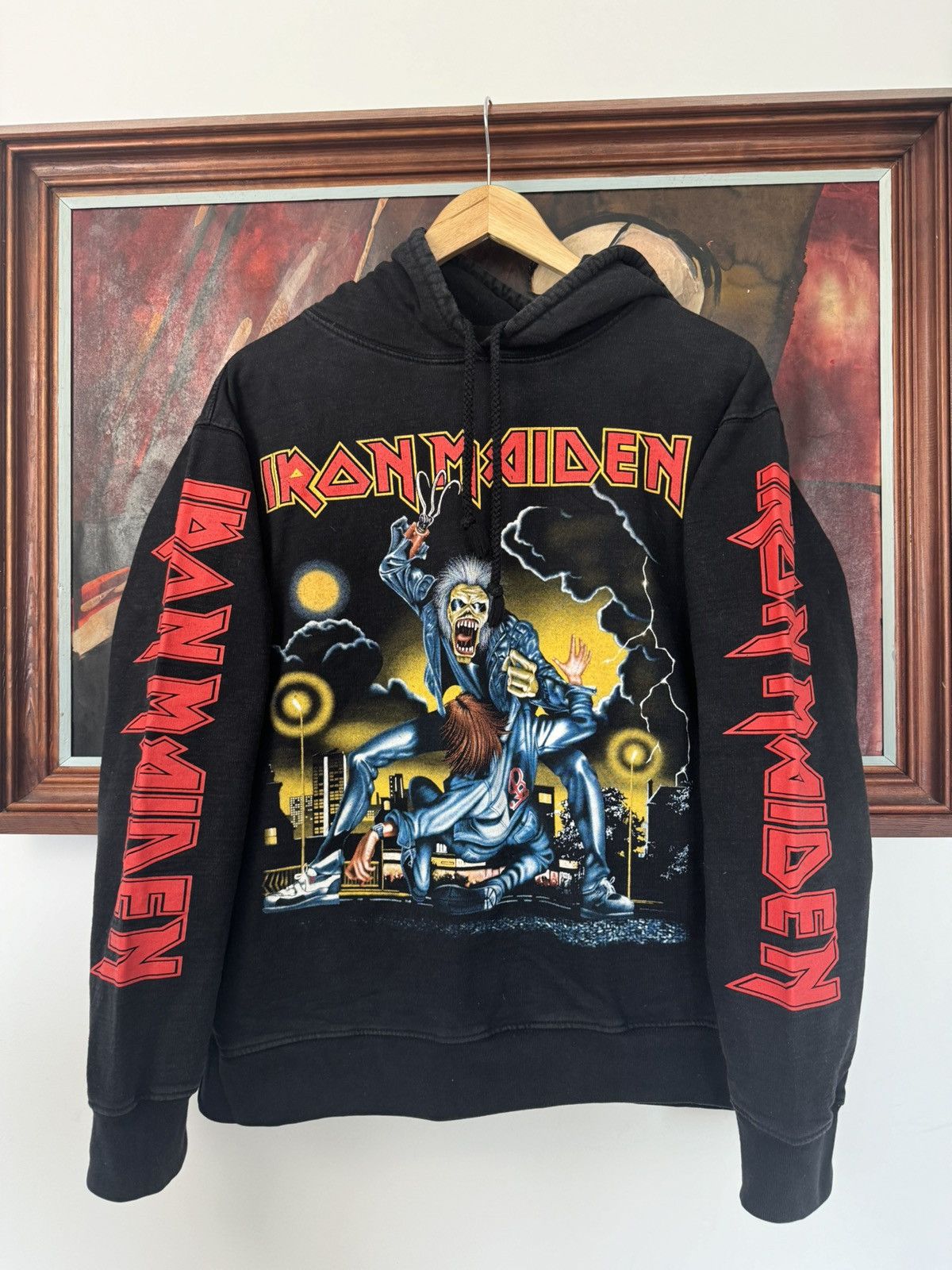 Iron Maiden X Vintage Iron Maiden Vintage Hoodie Band Rare Print Rock Streetwear T-Shirts, Sweatshirt | PodTeesHub.com