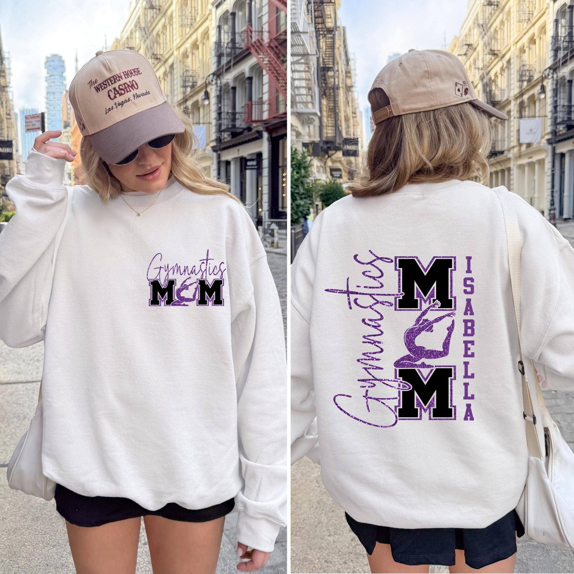Personalized Gymnastics Mom Sweatshirt with Name T-Shirts, Hoodie | PodTeesHub.com