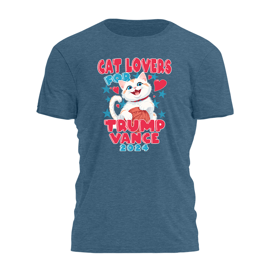 Cat Lovers For Trump/Vance 2024 Tee - 2859 Hoodie, Sweatshirt | PodTeesHub.com
