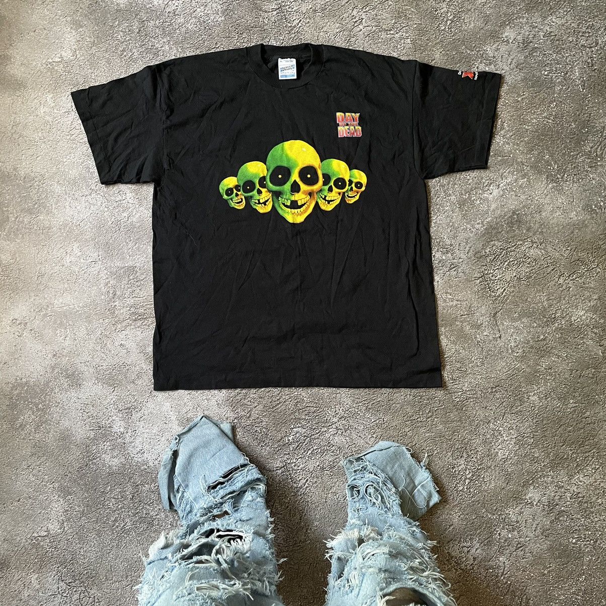 Gildan X Vintage Vintage Y2k Day Dead Skulls Dead Face God Horror T-Shirts, Hoodie, Sweatshirt