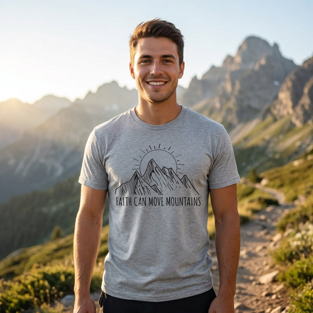 Faith Can Move Mountains Men's T Shirt