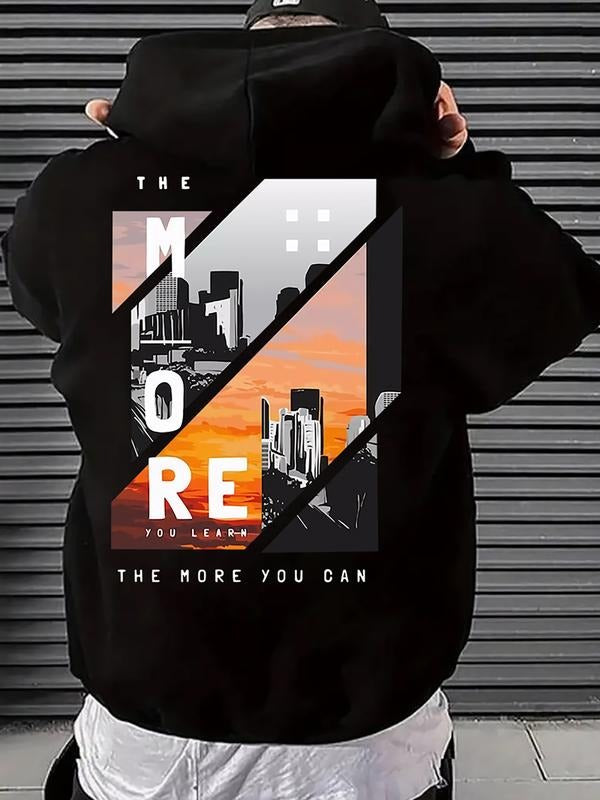 Urban Hoodie with Pop Art Print & Inspirational Quotes, Fitted Style for Spring/fall Seasons, Ideal for Everyday Comfort...