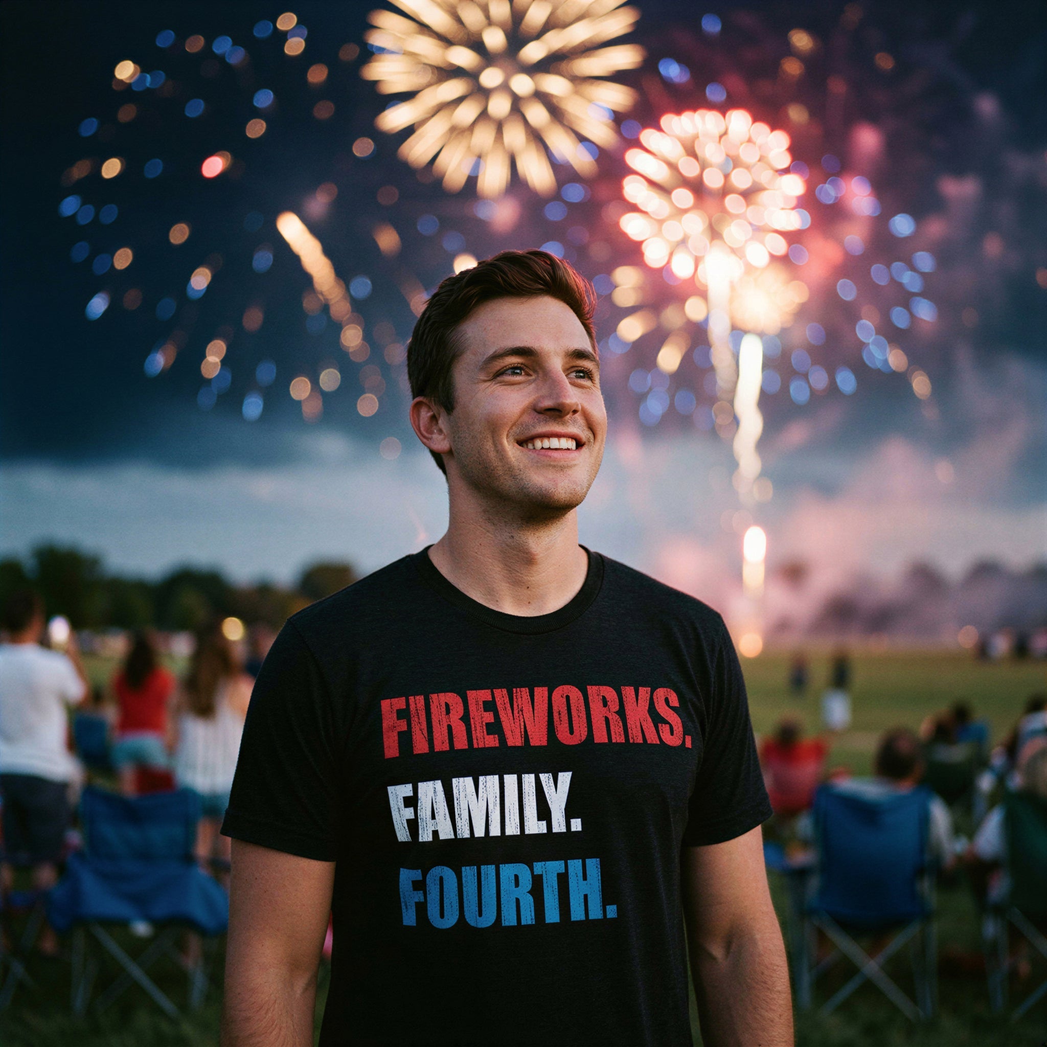 Fireworks Family Fourth Men's T Shirt