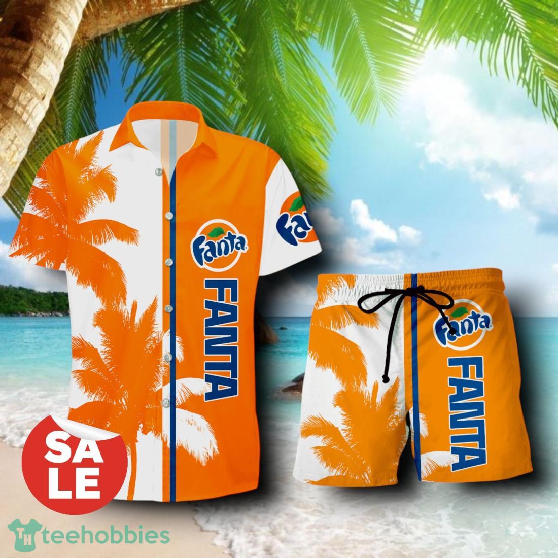 Fanta Palm Tree Combo Hawaiian Shirt & Shorts For Men Women