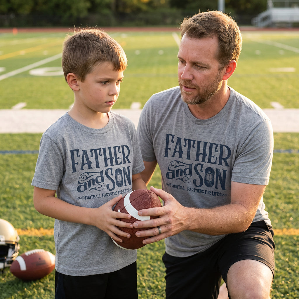 Father And Son Football Partners For Life Men's T Shirt