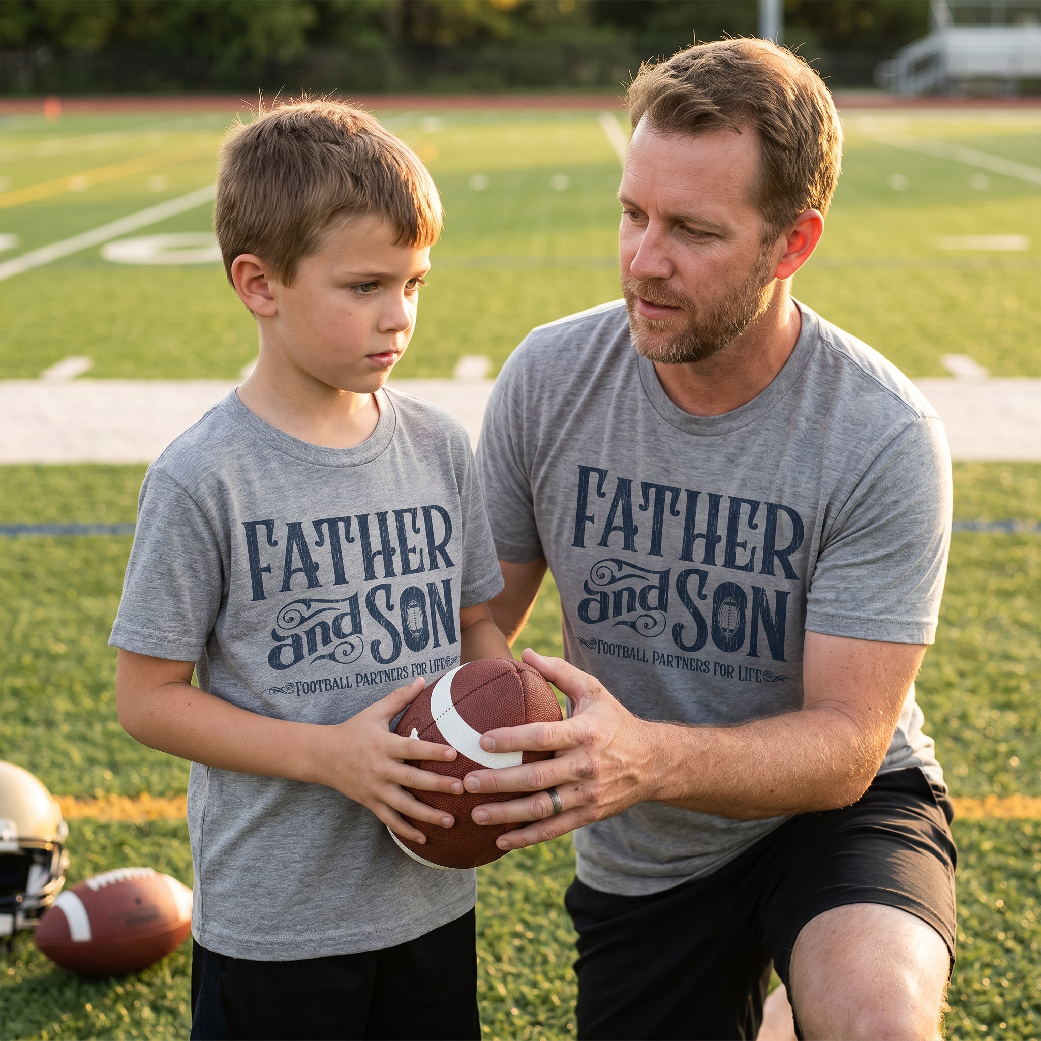 Father And Son Football Partners For Life Men's T Shirt