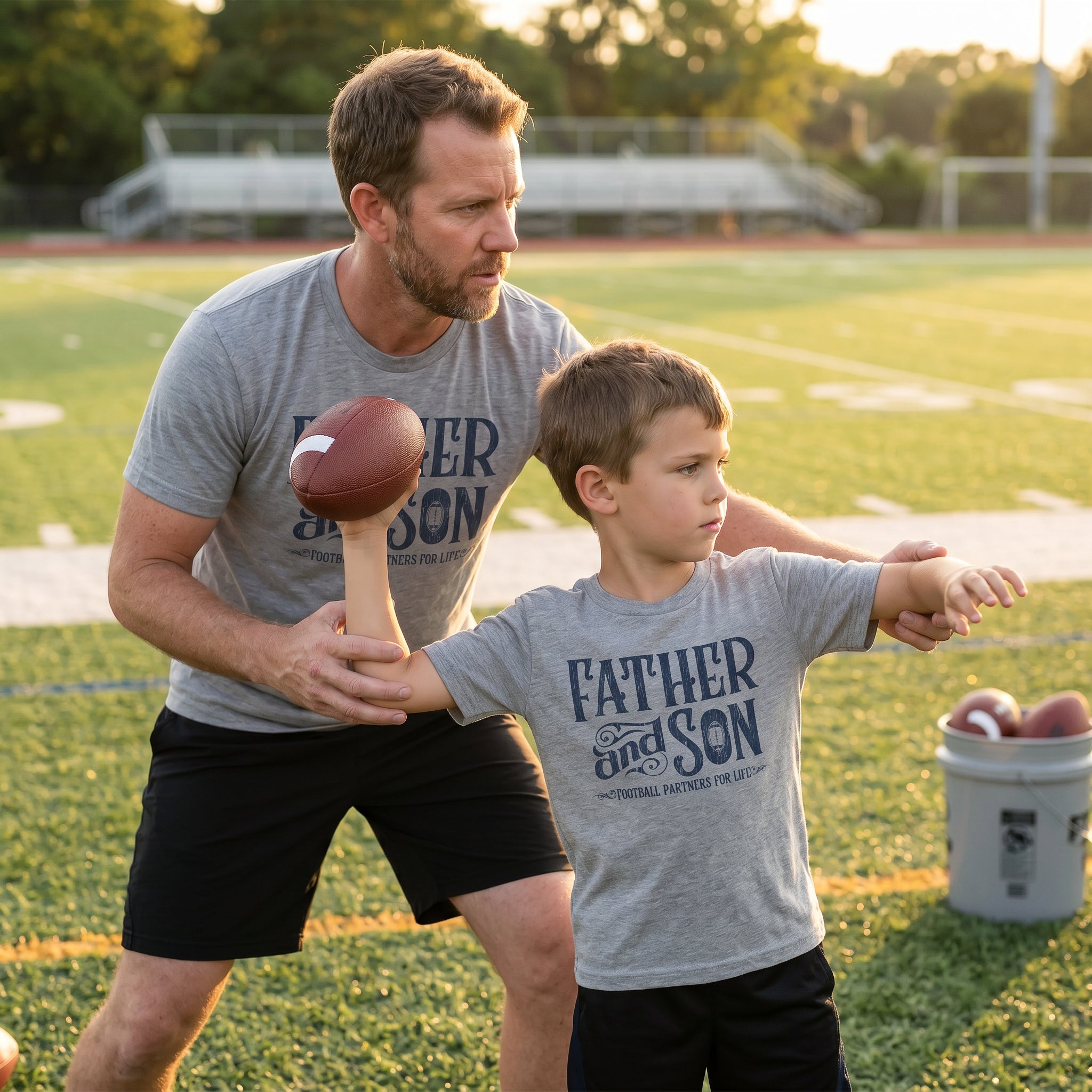 Father And Son Football Partners For Life Men's T Shirt