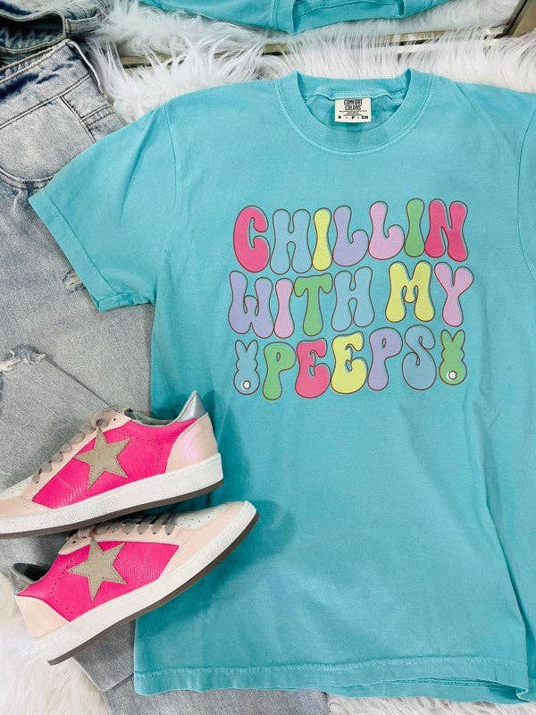 Chillin' with My Peep's Multicolored Design Tee Hoodie, Sweatshirt | PodTeesHub.com