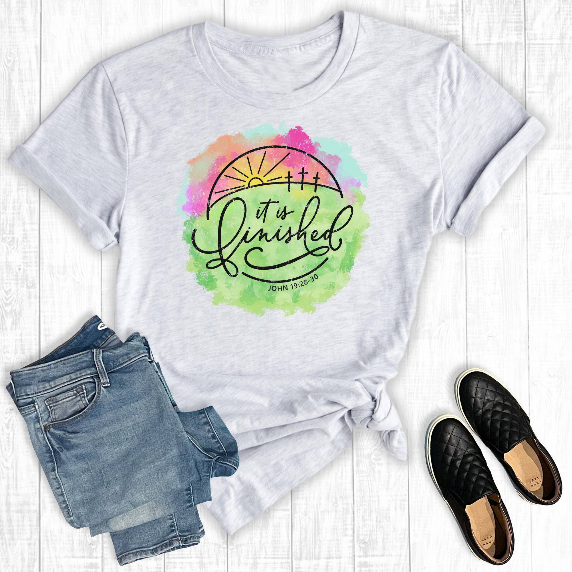 Easter It Is Finished Graphic Tee Hoodie, Sweatshirt | PodTeesHub.com
