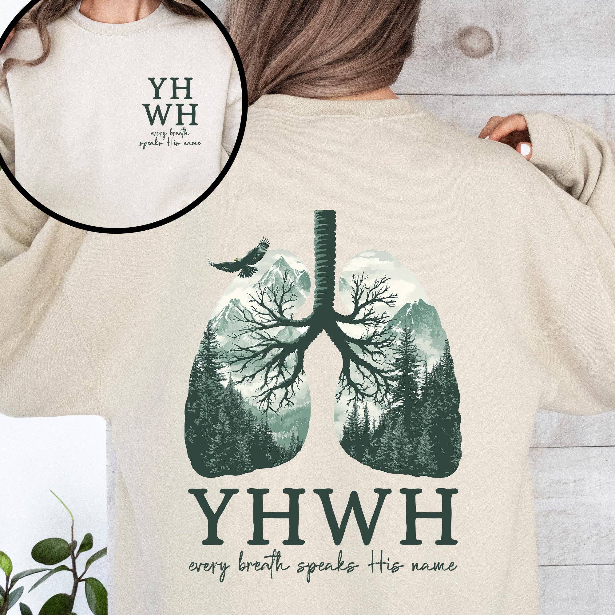Yhwh Lungs Christian, Hebrew, Faith Apparel Sweatshirt T-Shirts, Hoodie | PodTeesHub.com