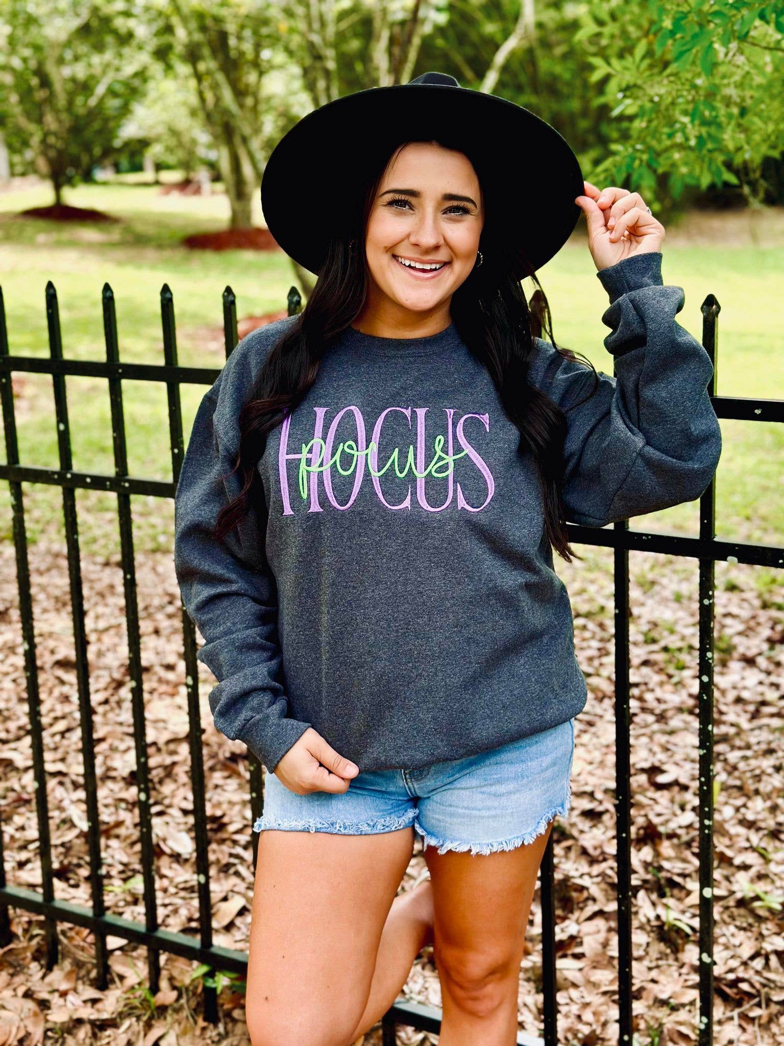 Hocus Pocus Stacked Embroidery Sweatshirt T-Shirts, Hoodie | PodTeesHub.com