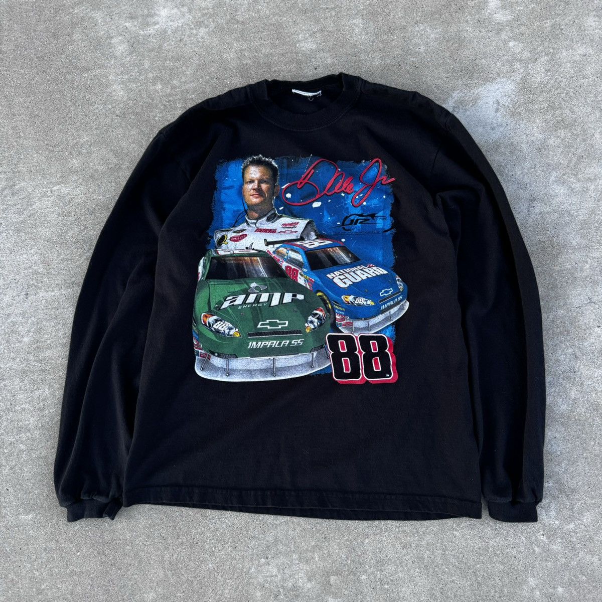 Nascar X Stussy Vintage Y2k Black Nascar Dale Earnhardt Graphic Longsleeve S T-Shirts, Hoodie, Sweatshirt | PodTeesHub.com