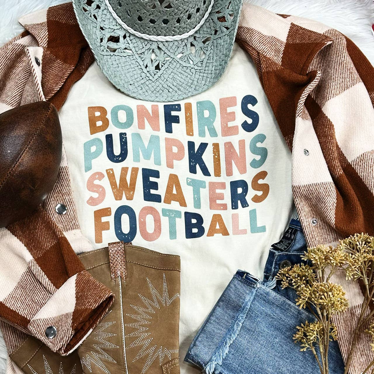 Bonfires and Football Tee Hoodie, Sweatshirt | PodTeesHub.com