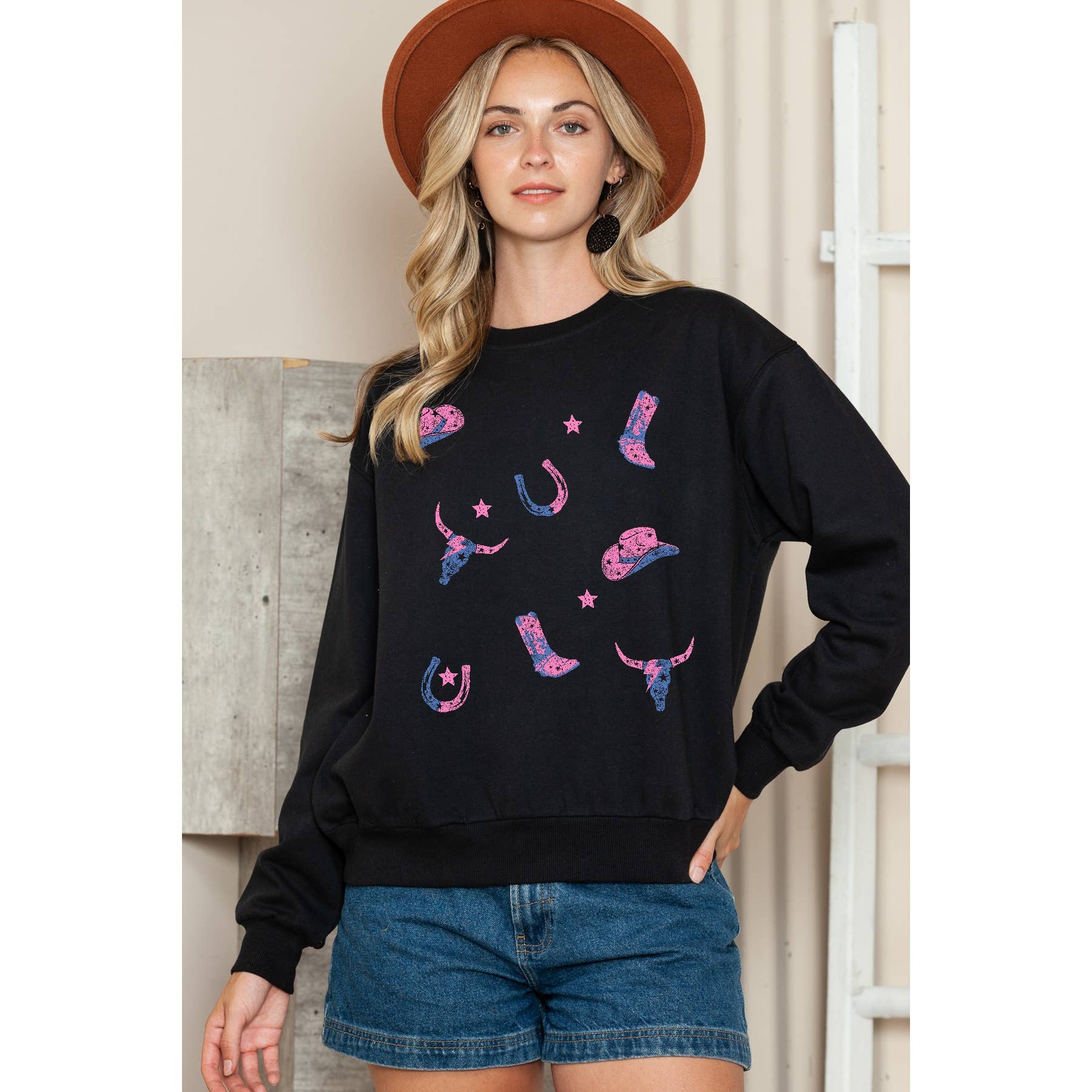 Western Cowgirl - Crewneck Sweatshirt T-Shirts, Hoodie | PodTeesHub.com