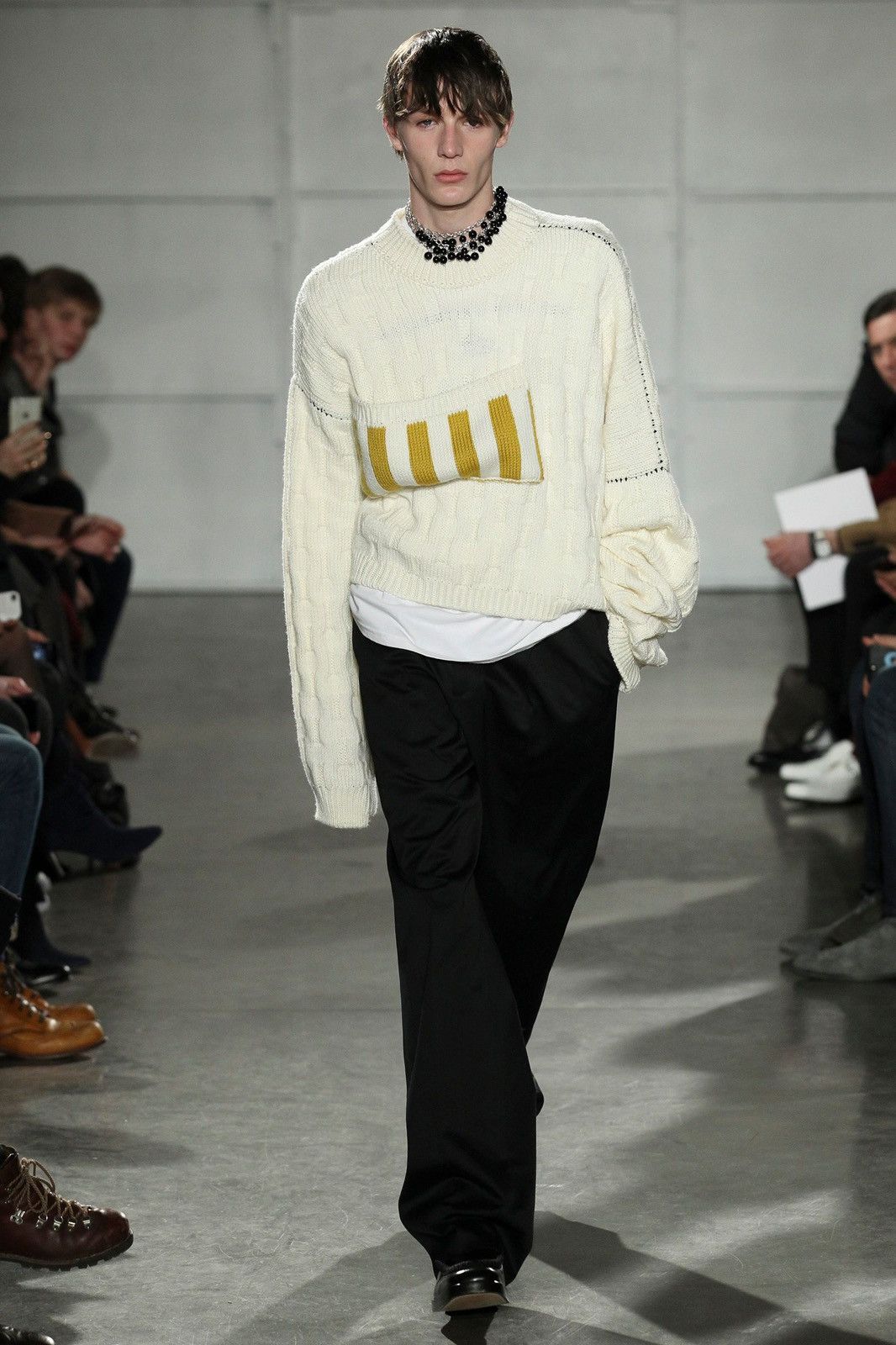 Simons Raf Simons F W 2017 Disturbed Cream Wool T-Shirts, Hoodie, Sweatshirt