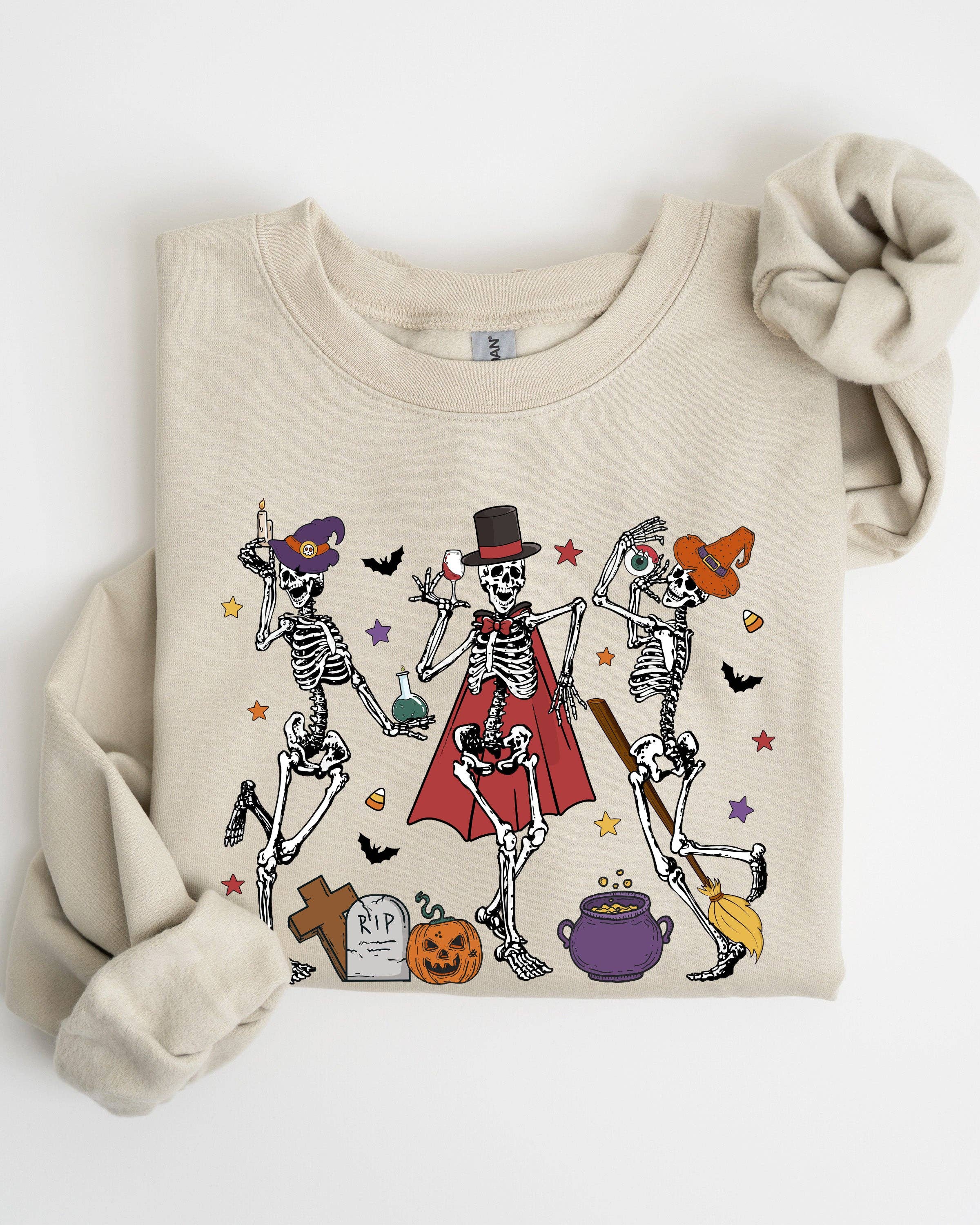Dancing Skeleton Halloween Party, Cute Fun Spooky Sweatshirt T-Shirts, Hoodie | PodTeesHub.com