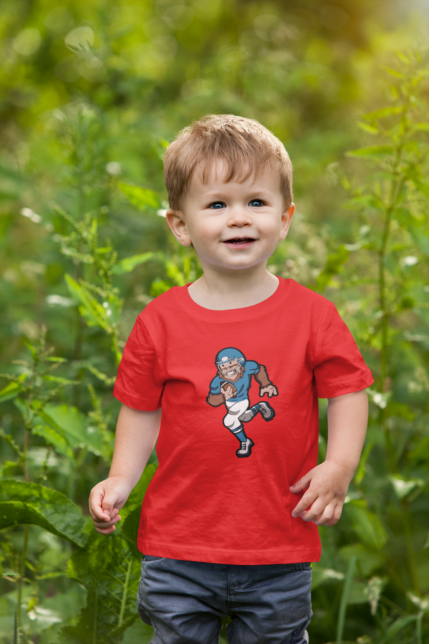 Sammie Squatch "Football Sasquatch" Tshirt (Red) Hoodie, Sweatshirt | PodTeesHub.com