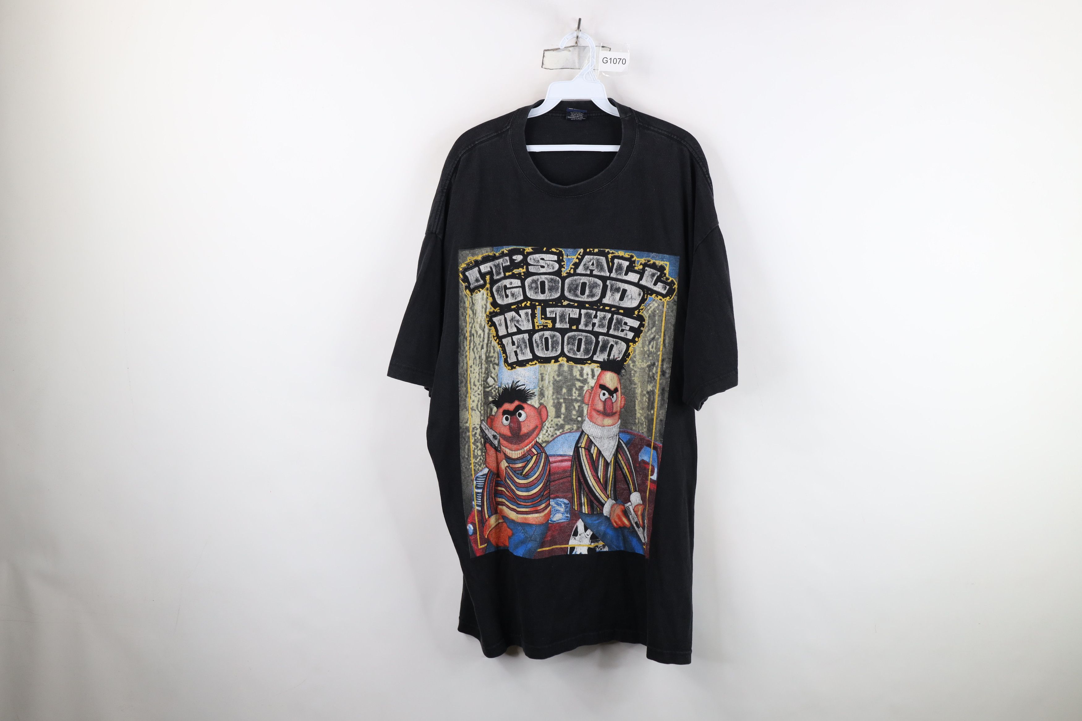Vintage Y2k Streetwear Ernie Elmo Hip Hop Rap Tee T Shirt Hoodie, Sweatshirt | PodTeesHub.com