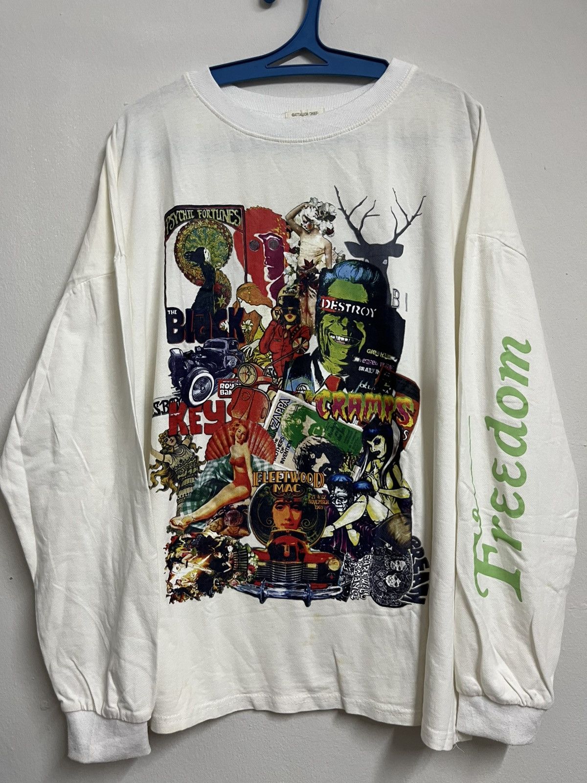 Hysteric Glamour Oversized The Cramps Destroy Punk Tee Hoodie, Sweatshirt | PodTeesHub.com