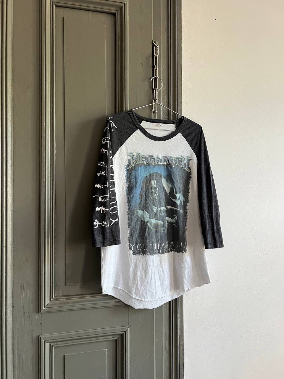 Megadeth Megadeath Youthanasia 2014 3 4 Sleeve T Shirt Band Tee Hoodie, Sweatshirt | PodTeesHub.com