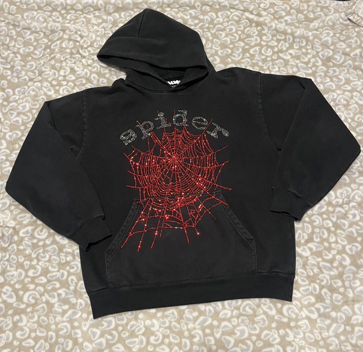 Sp5der Og Rhinestone Logo Hoodie Black T-Shirts, Sweatshirt | PodTeesHub.com