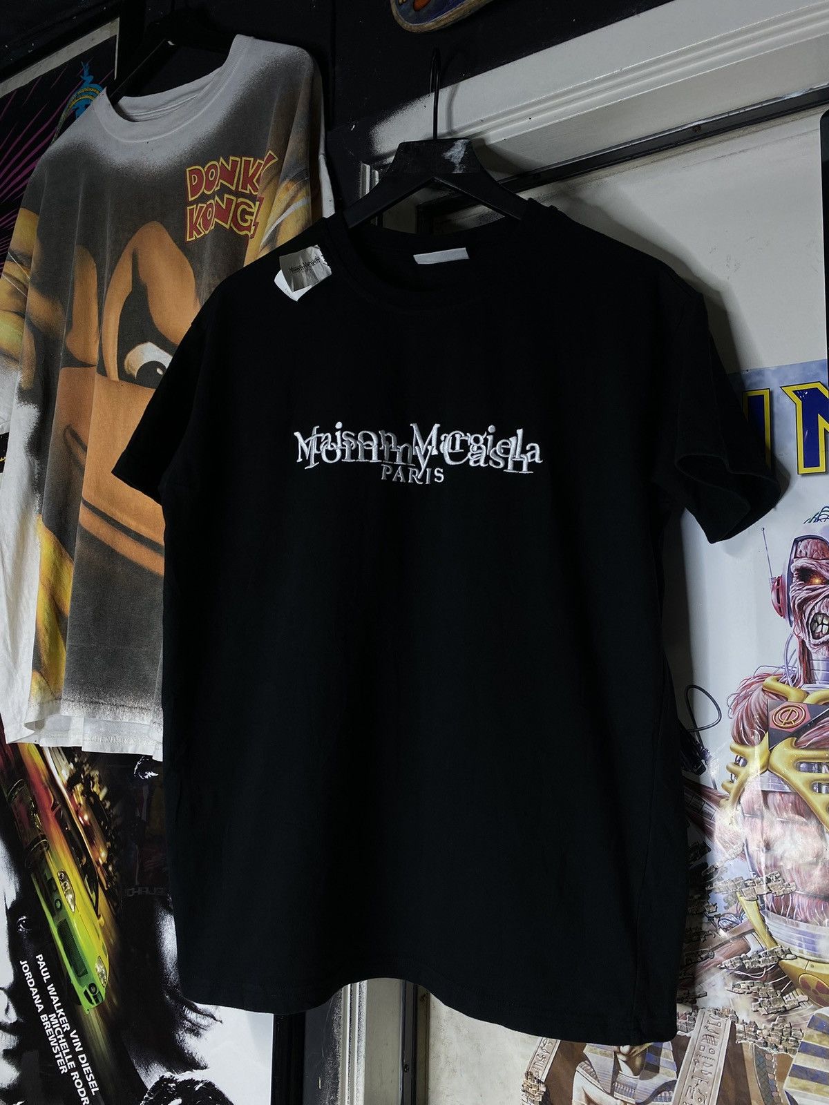 Margiela Maison Margiela Spellout Black T Shirt Preowned Size Medium Hoodie, Sweatshirt | PodTeesHub.com