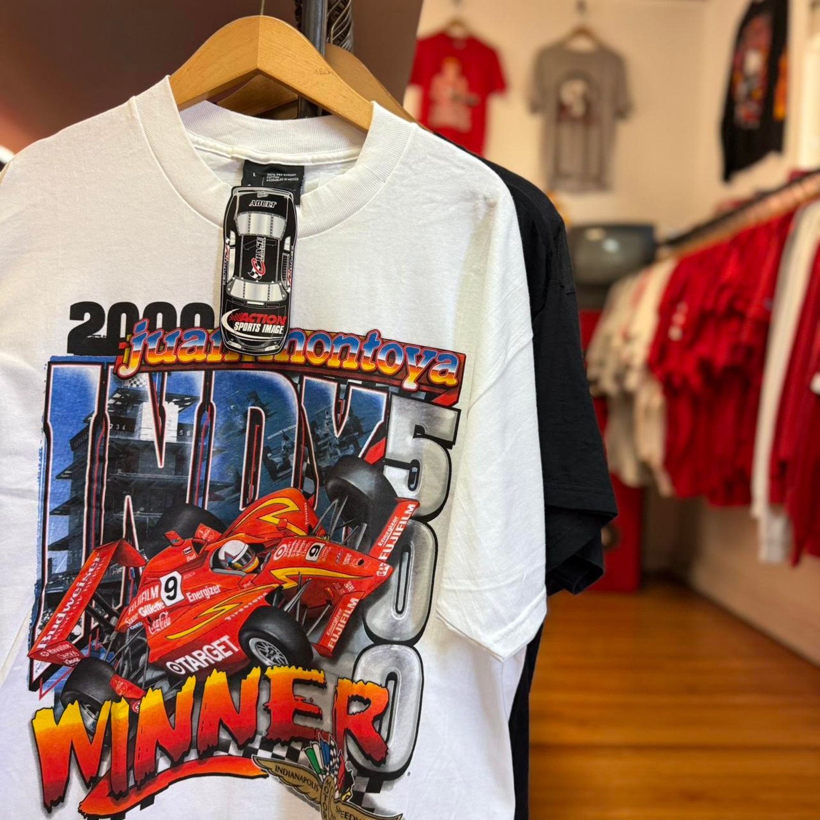 Vintage 2000 Juan Montoya Indy 500 Nacsar Racing T Shirt Hoodie, Sweatshirt | PodTeesHub.com