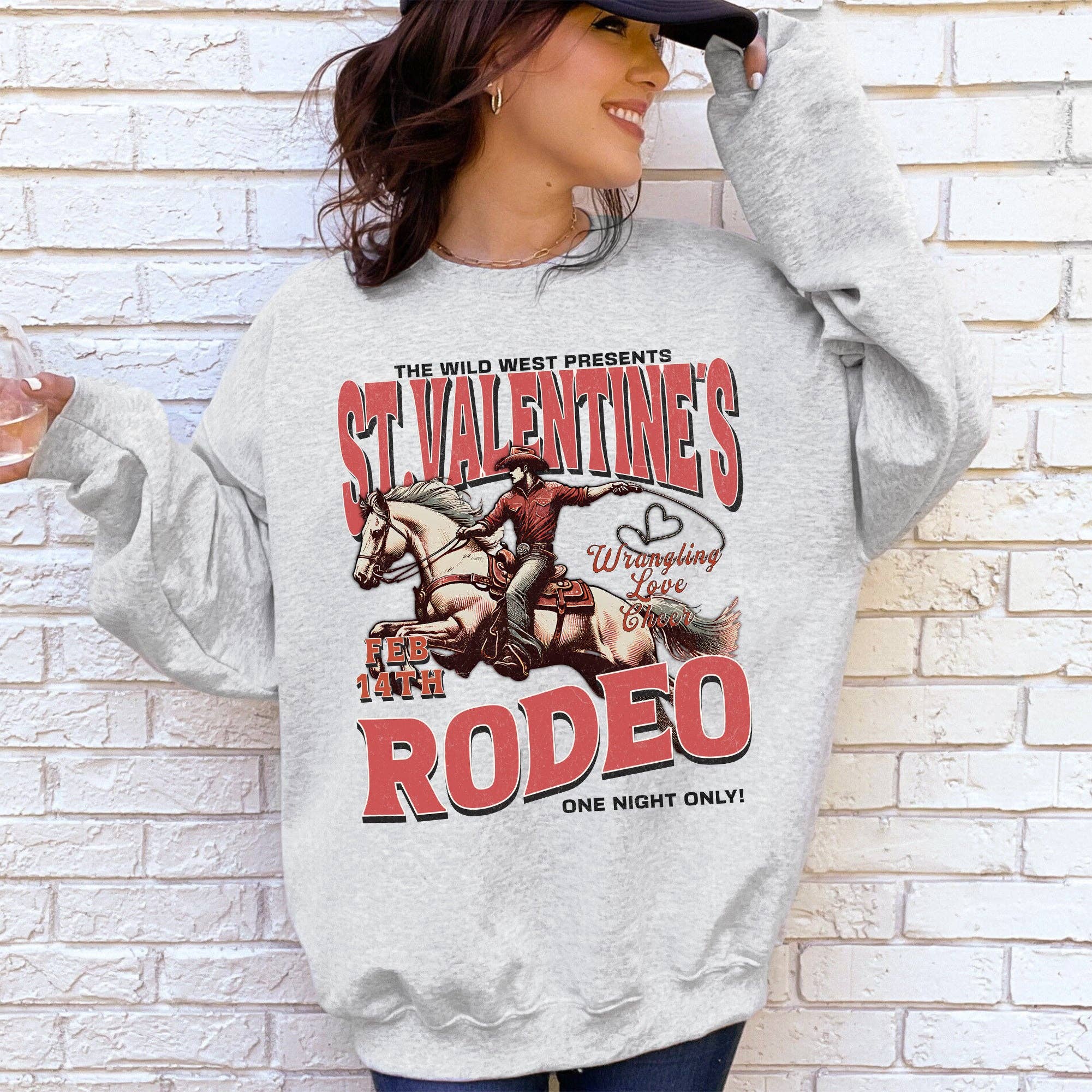 Valentine's Rodeo, Love, Cowboy, Western Sweatshirt T-Shirts, Hoodie | PodTeesHub.com