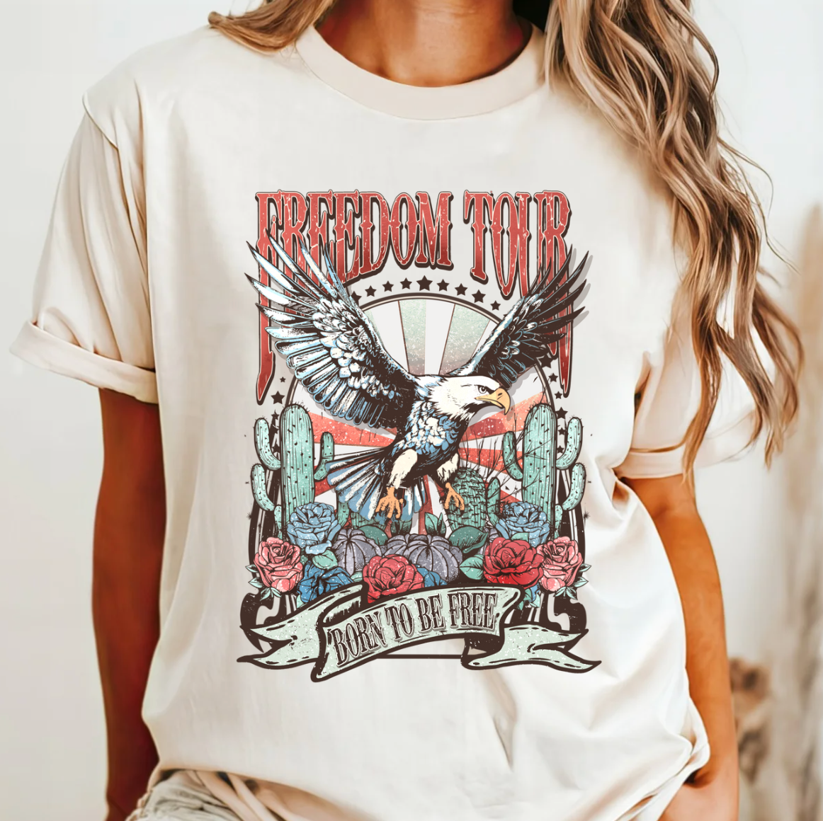 Freedom Tour - Born To Be Free Comfort Color Tee Hoodie, Sweatshirt | PodTeesHub.com