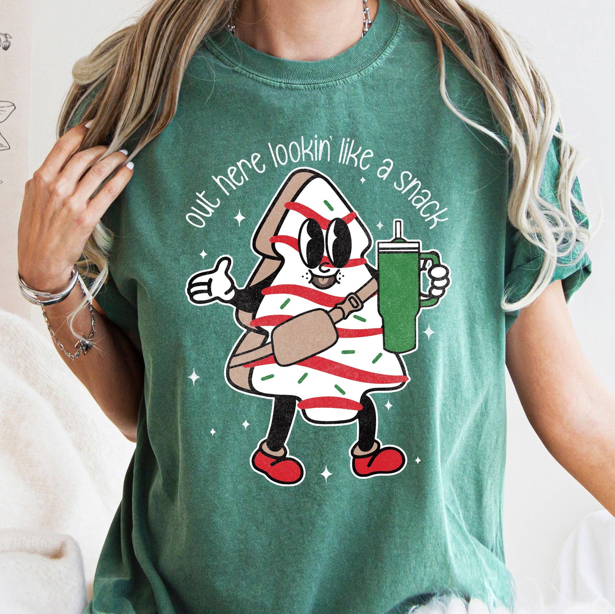 Out Here Looking Like A Snack, Christmas Tree, Bougie Tshirt Hoodie, Sweatshirt | PodTeesHub.com