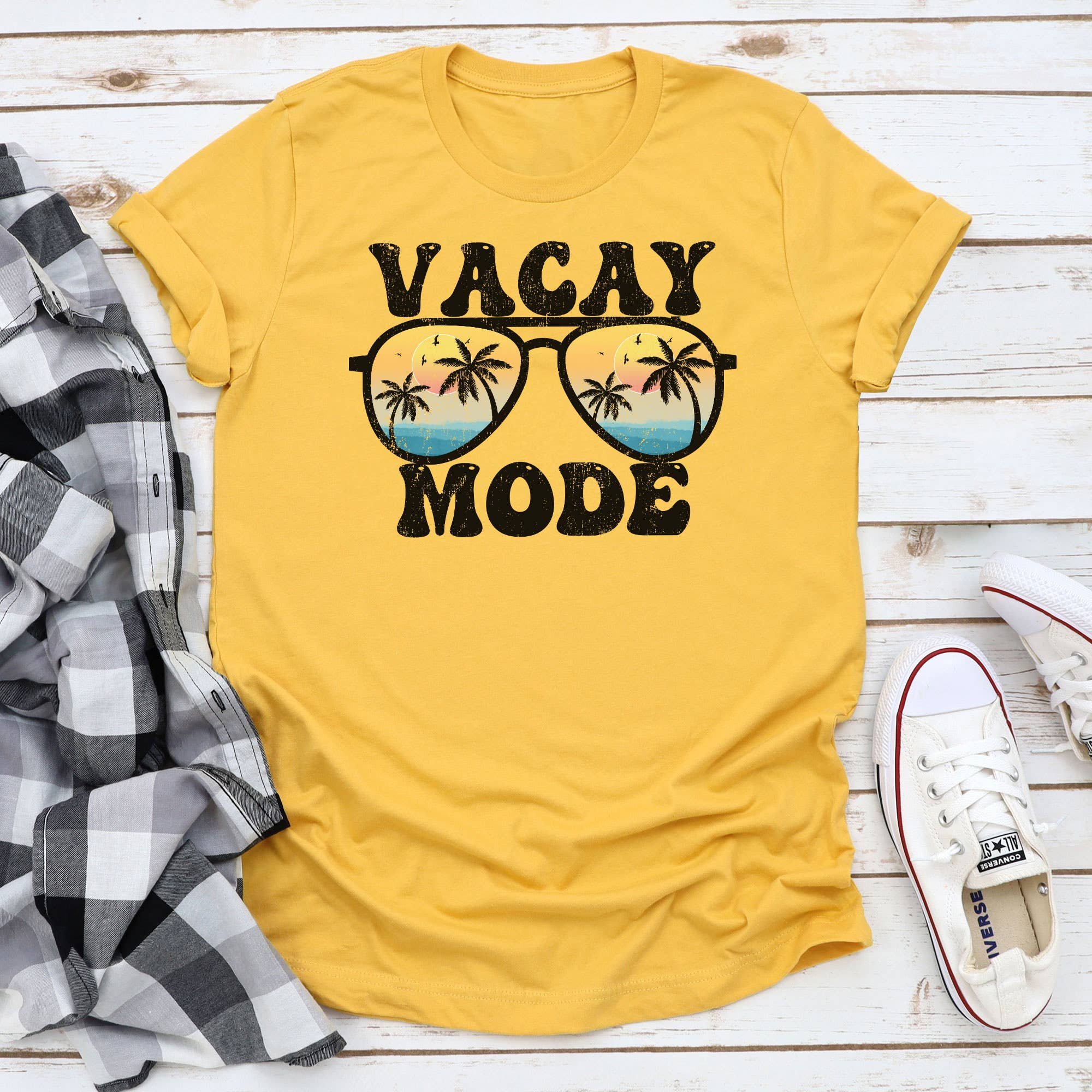 Summer Vacay Mode Graphic Tee Hoodie, Sweatshirt | PodTeesHub.com