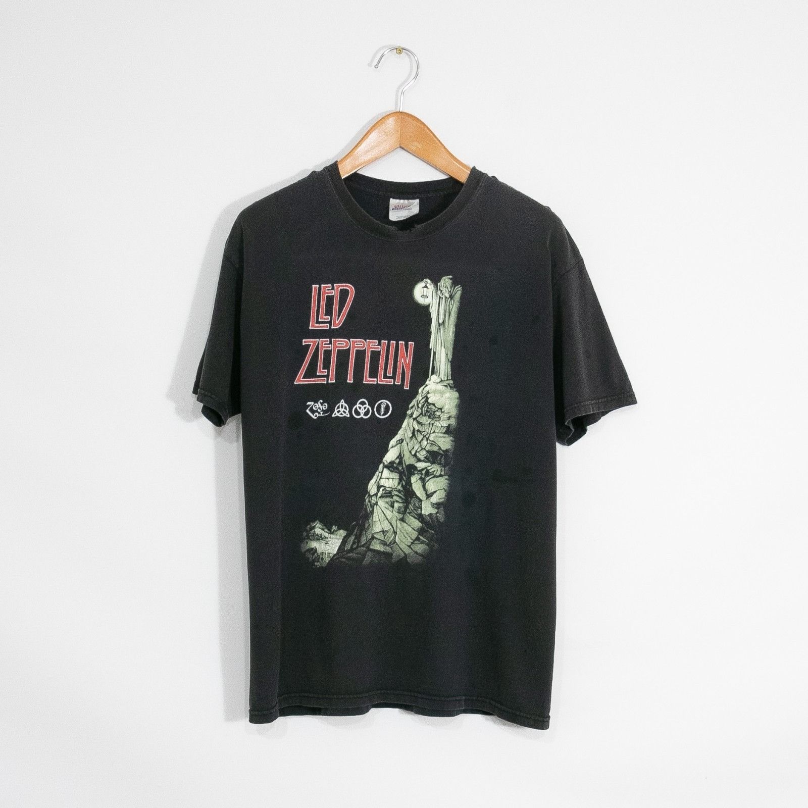 Vintage Y2k Led Zeppelin Iv Cover T Shirt Large Distressed Hoodie, Sweatshirt | PodTeesHub.com