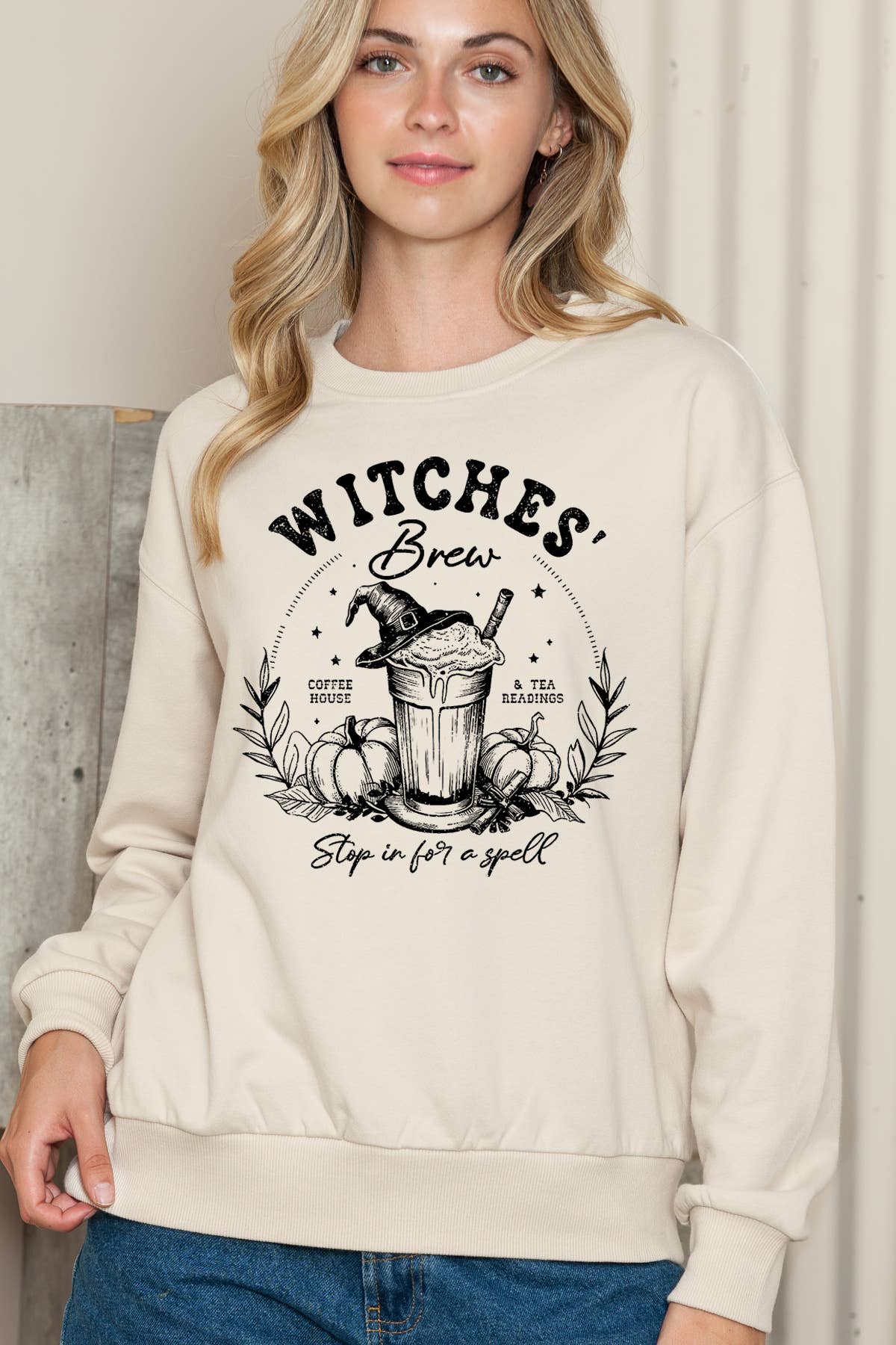 Women Halloween Graphic Print Pullover Sweater Top T-Shirts, Hoodie, Sweatshirt | PodTeesHub.com