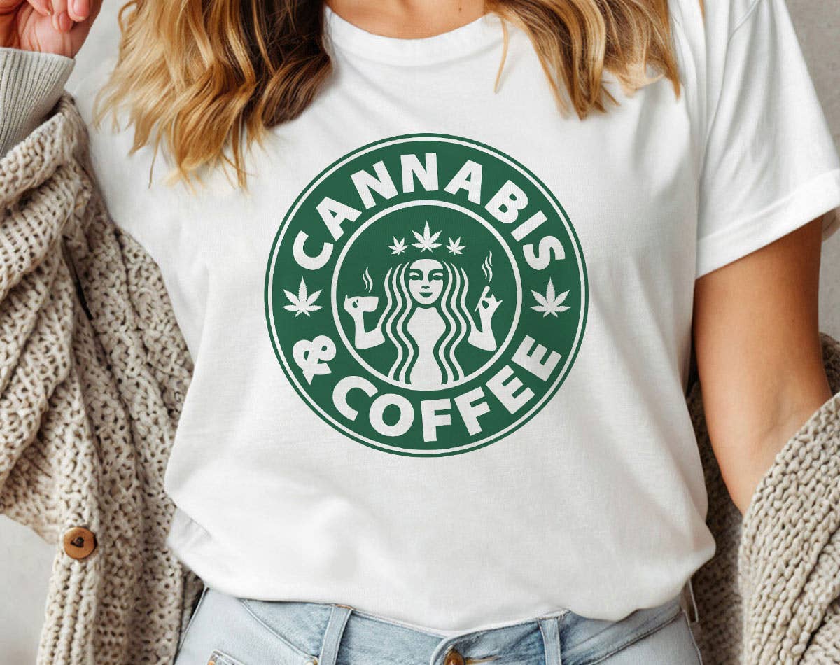 Cannabis and Coffee -  Funny Weed Parody Graphic Shirt Hoodie, Sweatshirt | PodTeesHub.com