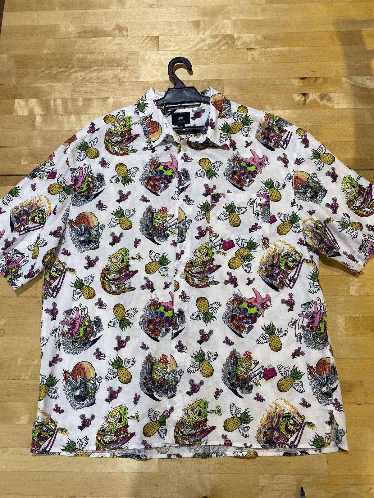 Other H M Spongebob Overprint Full Print Hawaii Surf T-Shirts, Hoodie, Sweatshirt | PodTeesHub.com