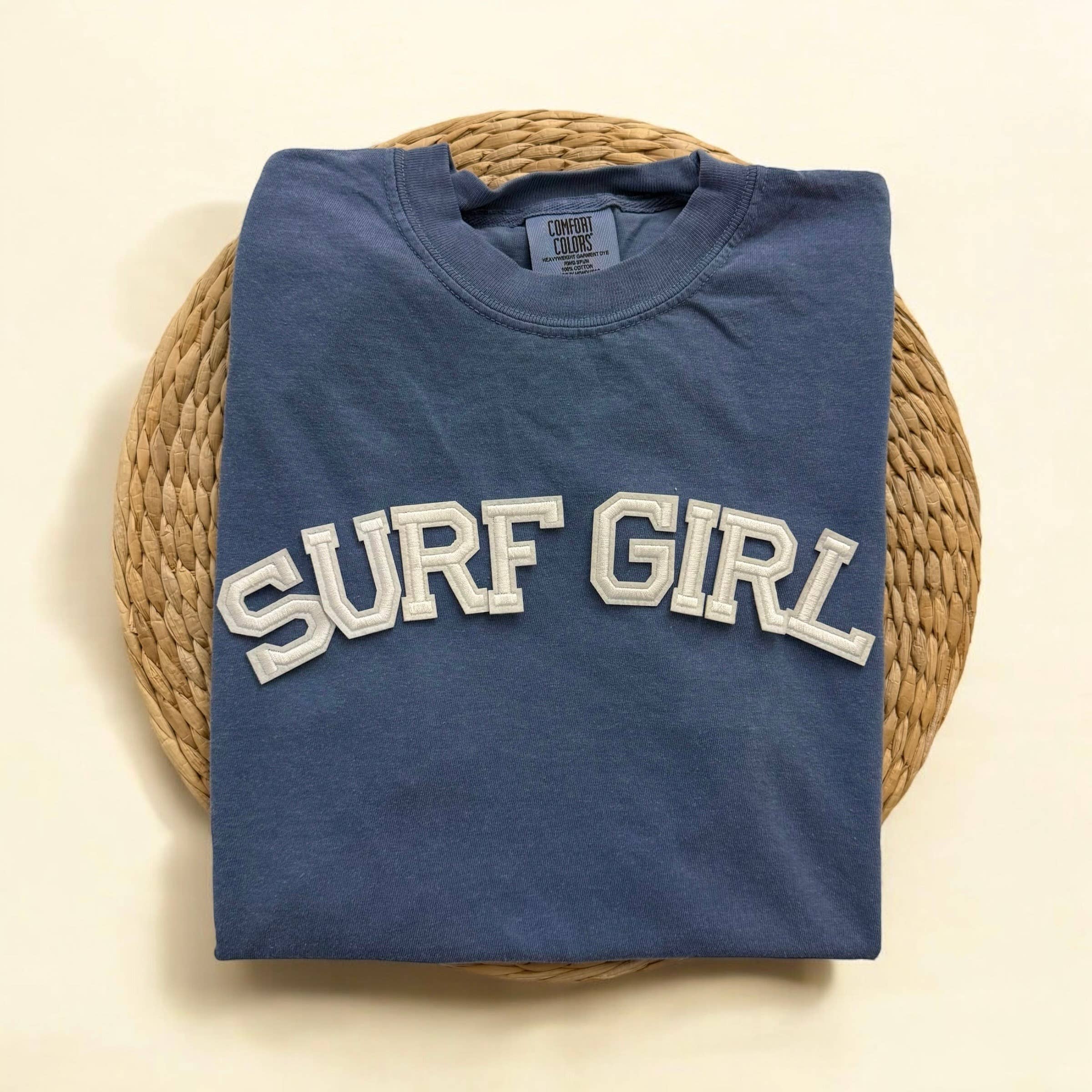 Comfort Colors Surf Girl Short Sleeve Shirt, Surf Tee Hoodie, Sweatshirt | PodTeesHub.com